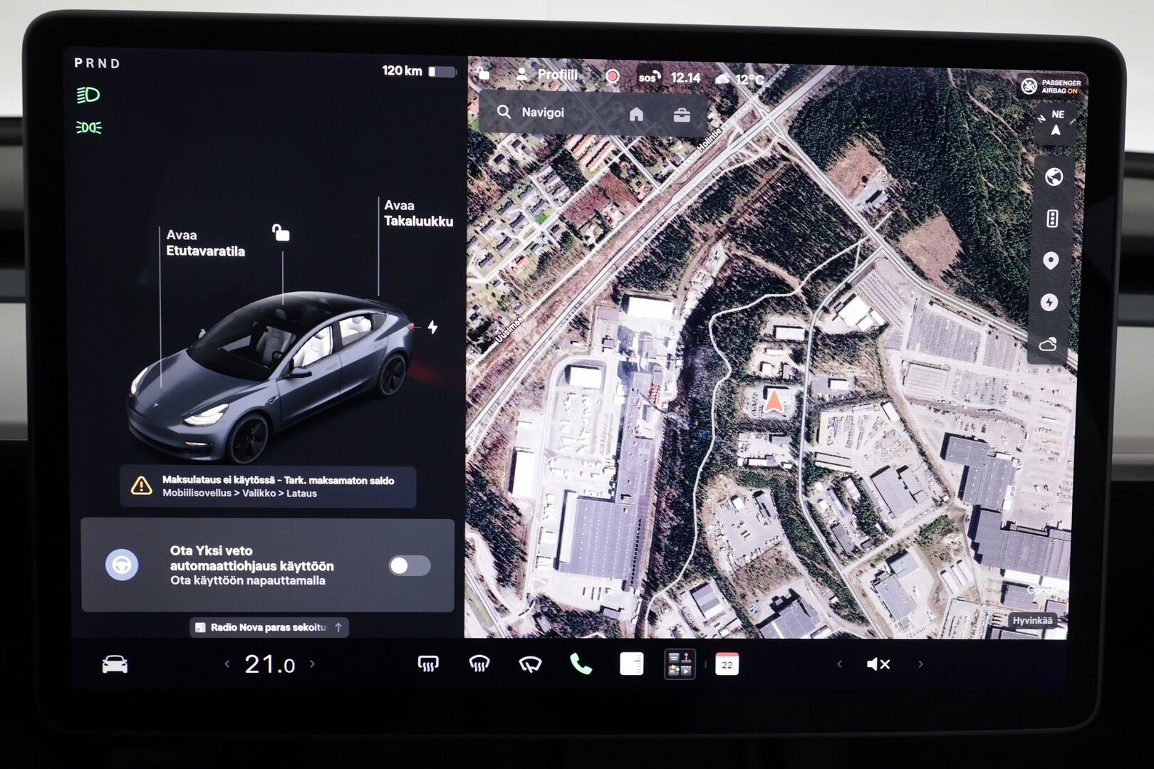 Tesla Model 3 2021 Long Range - | ACC | ILP | Koukku | Valkoiset nahat | Lasikatto | Premium Audio | Matrix-LED | Sähkönahat | Muistipenkki | P.kamera | 2x renkaat aluin | 