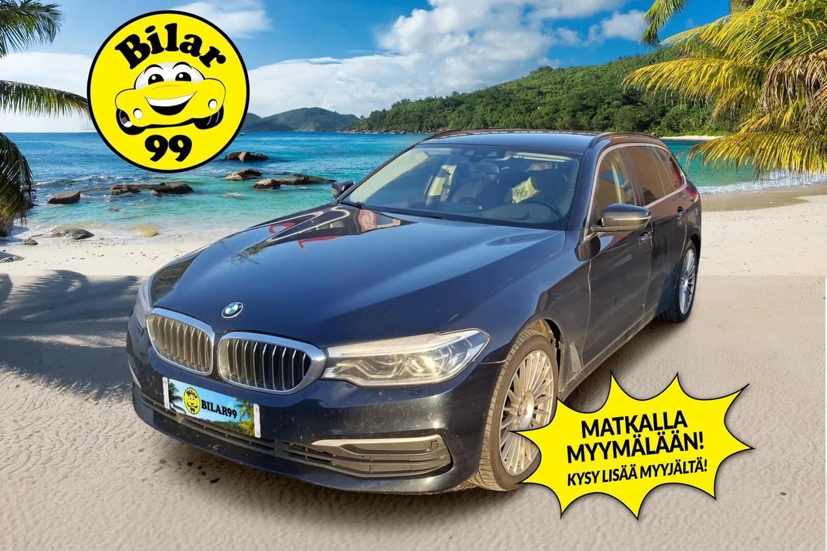 BMW 530 2018 G31 Touring 530d A xDrive Business - | Webasto | HUD | BLIS | Vetokoukku | Vakkari | Prof. Navi | Sähkönahat | HiFi | Adapt.LED | P. Tutkat | 2x Renkaat & Vanteet |