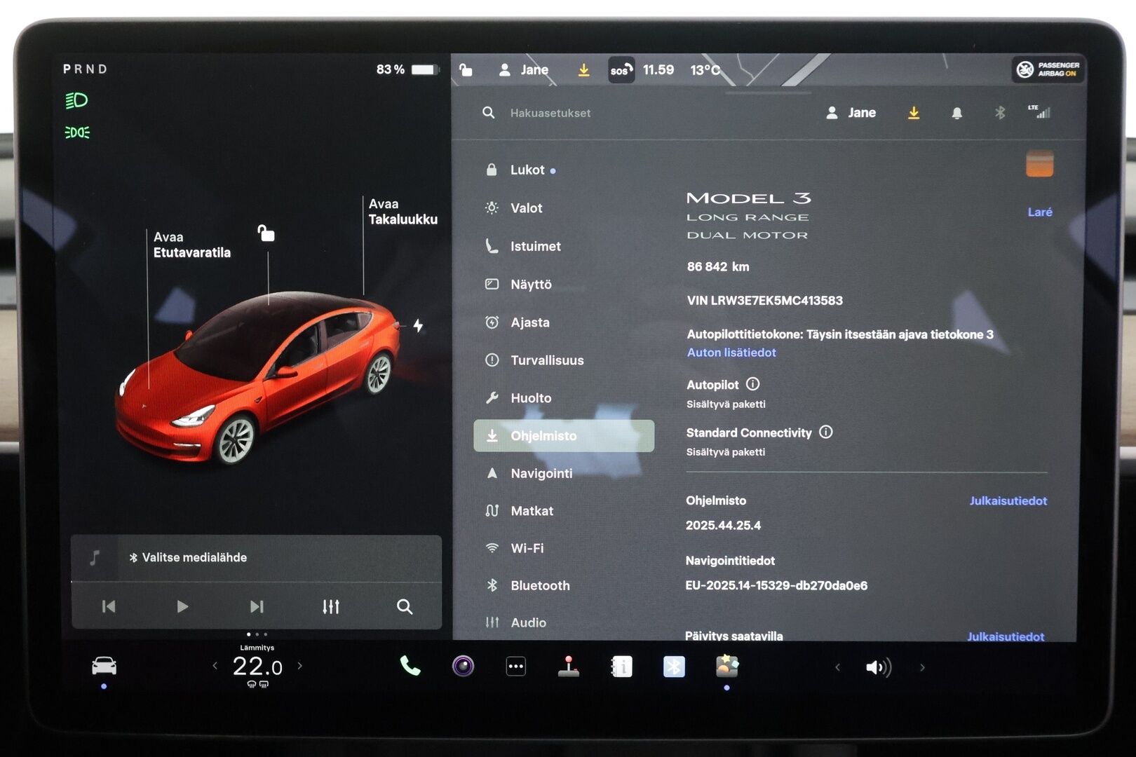 Tesla Model 3 2021 Long Range * Lasikatto / ILP / Matrix LED / P.kamera / Premium Audio / Nahat *