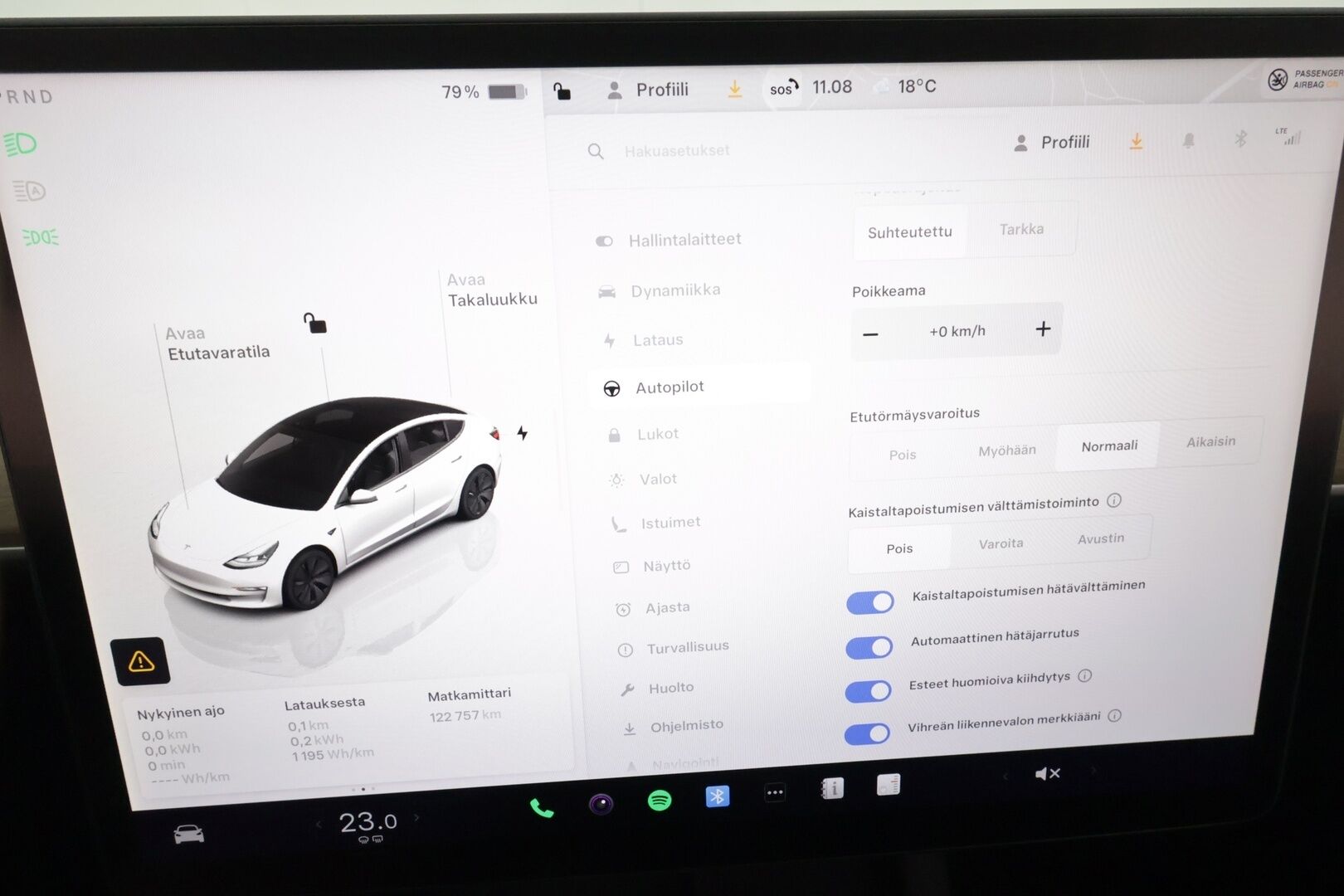 Tesla Model 3 2022 Long Range Dual Motor AWD **Lasikatto / Premium Audio / Lämpöpumppu / LED**