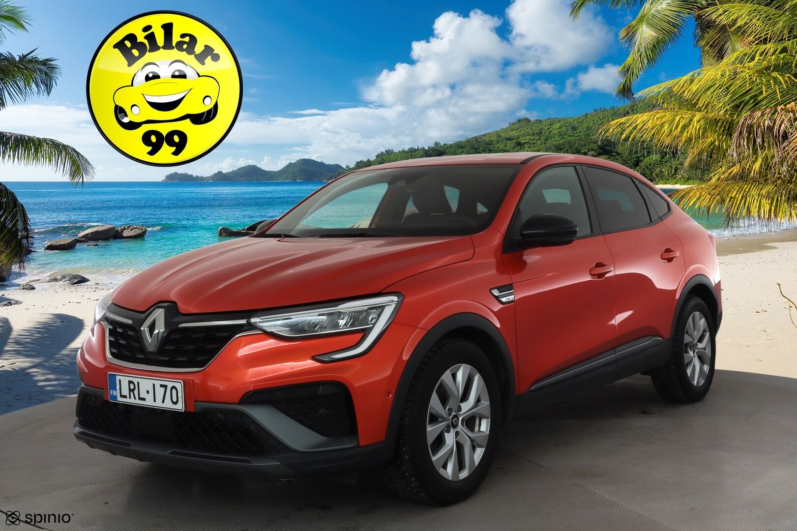 Renault Arkana 2023 E-TECH 145 Hybrid R.S. Line * Sisätilanlämmitin / ACC / LED / P.Kamera / Nahkaverhoilu / Kaistavahti / Navi * - Suomi-auto / Kahdet renkaat aluvanteilla