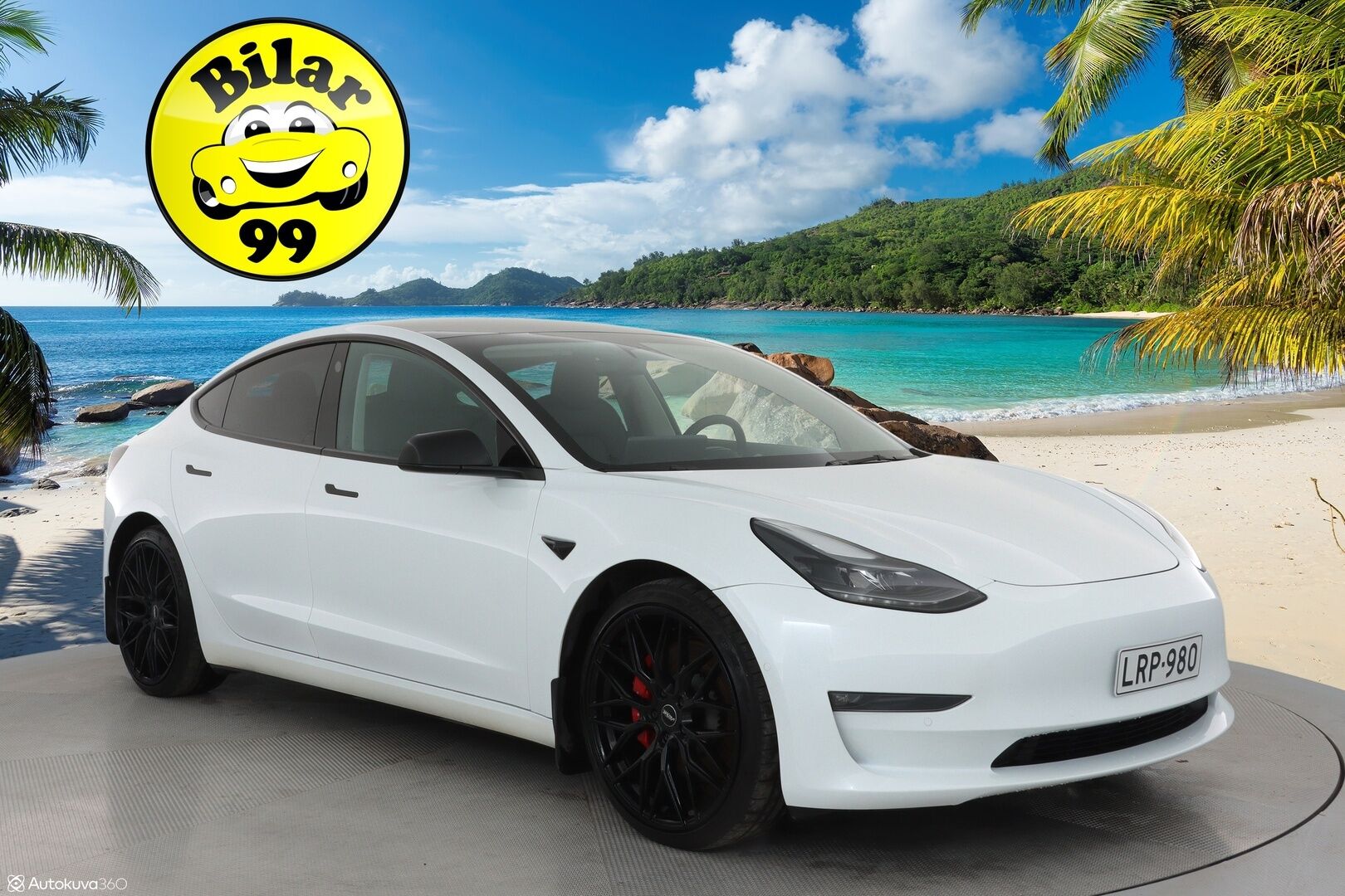 Tesla Model 3 2022 Performance **Lasikatto / Lämpöpumppu / Adapt.Vakkari / Matrix-LED / P.Kamera / Nahkaverhoilu / Kaistavahti / Navi** - 3,99 % KORKOTARJOUS TÄHÄN AUTOON - KeylessGO / 2x Renkaat