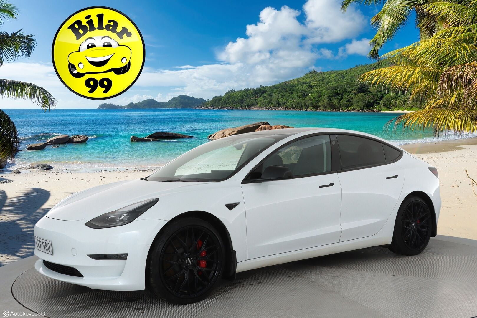 Tesla Model 3 2022 Performance **Lasikatto / Lämpöpumppu / Adapt.Vakkari / Matrix-LED / P.Kamera / Nahkaverhoilu / Kaistavahti / Navi** - 3,99 % KORKOTARJOUS TÄHÄN AUTOON - KeylessGO / 2x Renkaat