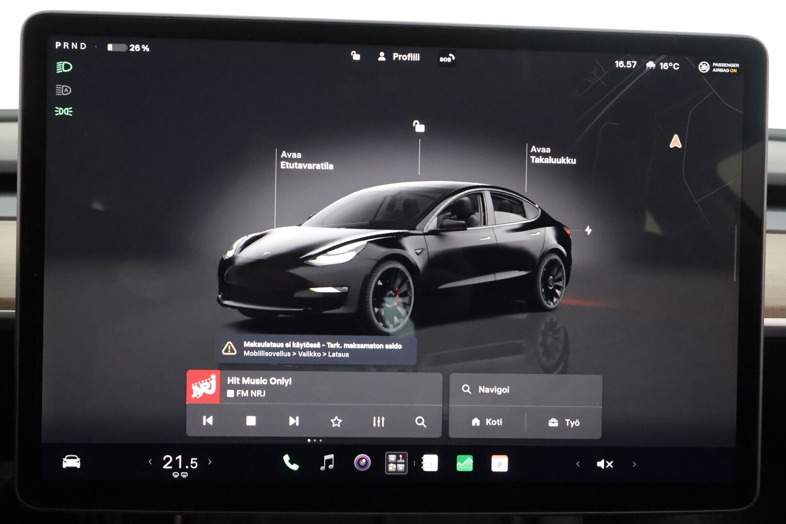 Tesla Model 3 2022 Performance - | ACC | ILP | Matrix-LED | Premium Audio | Ryzen | P.kamera ja tutkat | Muistipenkki | Lasikatto | Nahkasisusta | Autosteer | 2x renkaat aluin | 