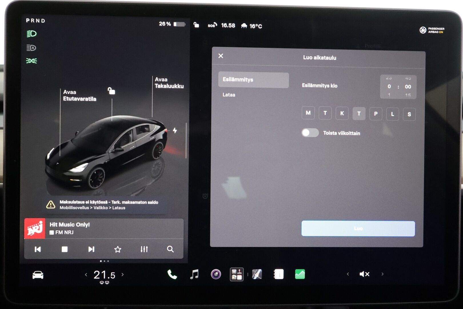 Tesla Model 3 2022 Performance - | ACC | ILP | Matrix-LED | Premium Audio | Ryzen | P.kamera ja tutkat | Muistipenkki | Lasikatto | Nahkasisusta | Autosteer | 2x renkaat aluin | 