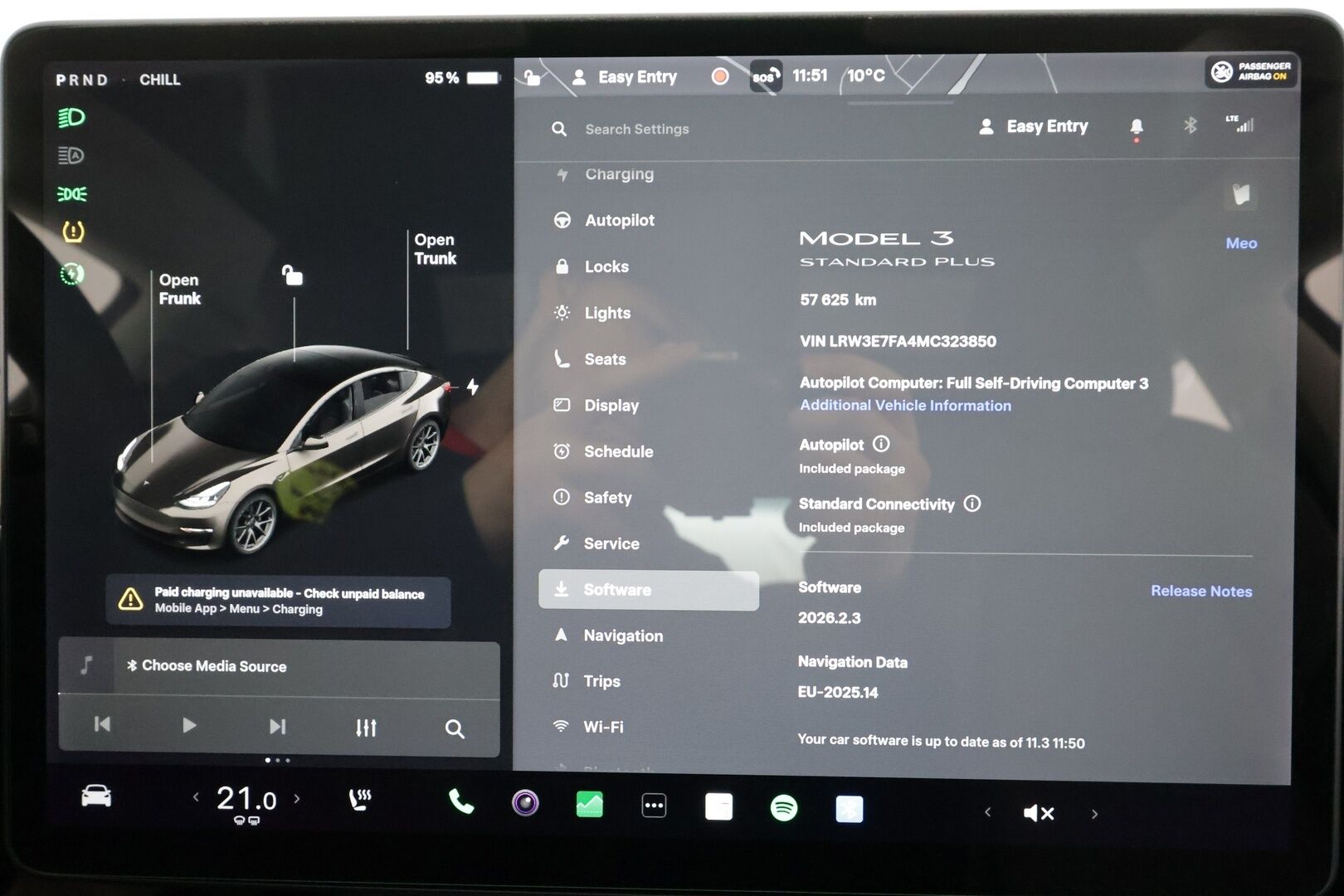 Tesla Model 3 2021 Standard Range Plus * Lasikatto / P.kamera / Matrix LED / ILP / Nahat / Navi / Keyless / Sähköluukku * - Akku kuntotarkastettu SoH 93,9% 