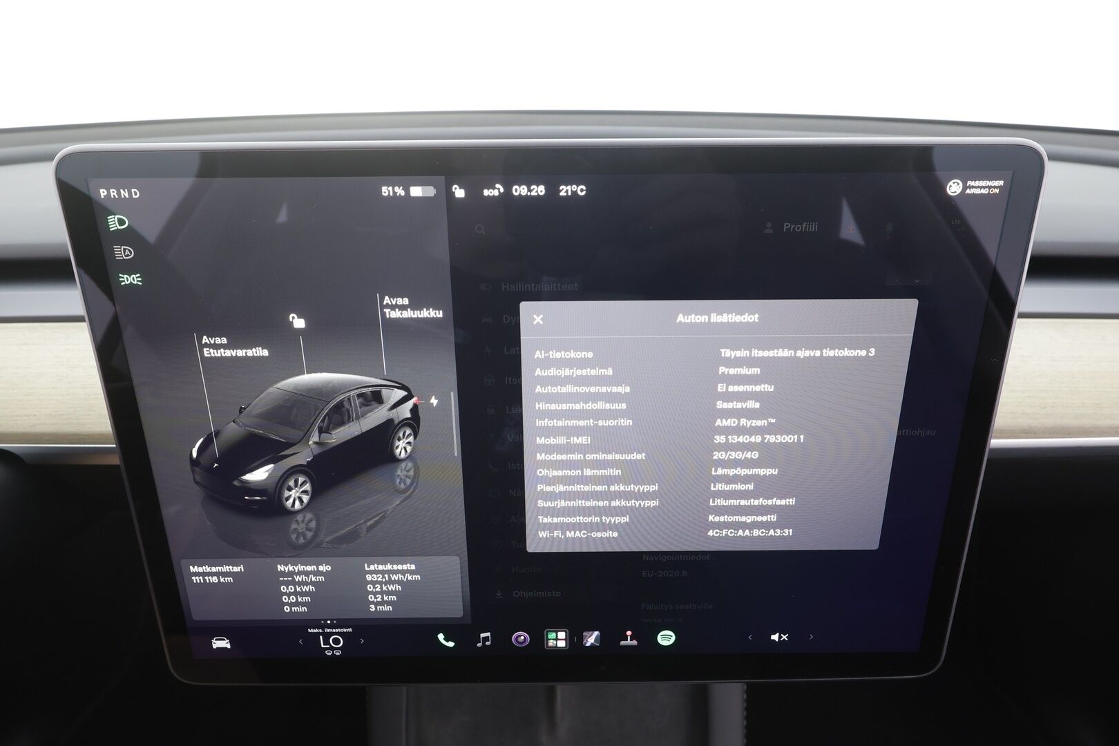 Tesla Model Y 2023 RWD - | ACC | ILP | Koukku | Ryzen | Matrix | Premium Audio | Lasikatto | Muistipenkki | Nahat | P.kamera | 2x renkaat aluin | 1-om suomauto | ALV |