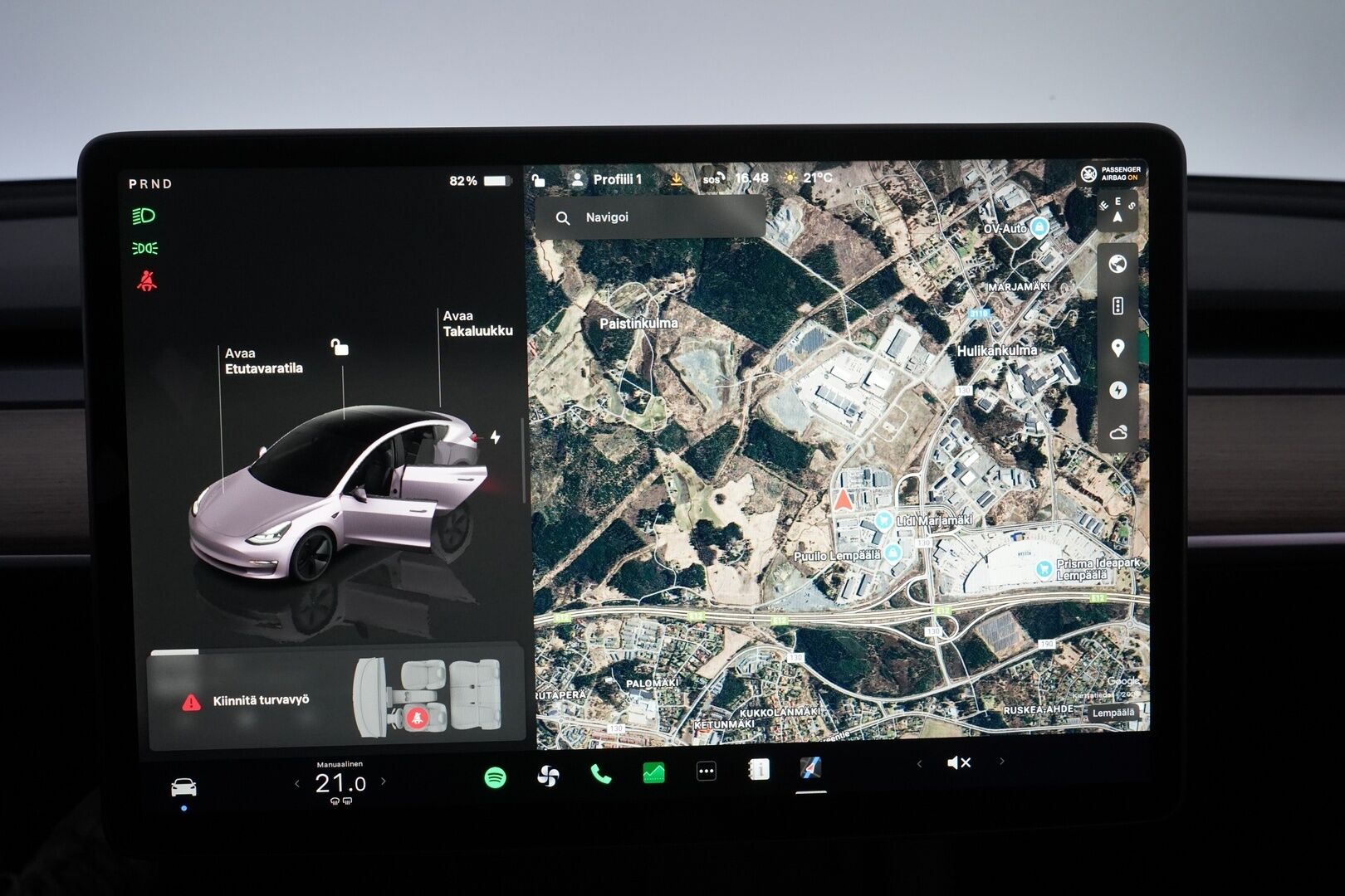 Tesla Model 3 2022 Standard Range Plus * AMD Ryzen / Lämpöpumppu / ACC / Matrix-Led / Kamera * - Kahdet vanteet / Erikoisväri / Molemmat laturit / Puhdas CarVertical