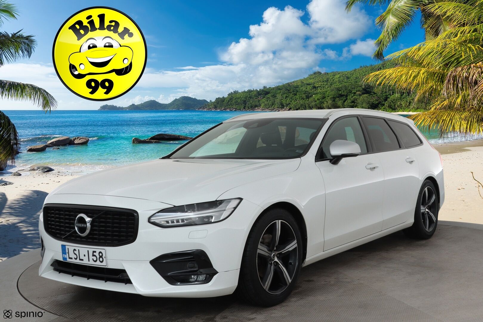 Volvo V90 2018 D3 AWD R-Design **Webasto / Koukku / Adapt.Vakkari / Full-LED / Sporttipenkki Muistilla / P.Tutkat / Navi / Keyless** - Kahdet Renkaat