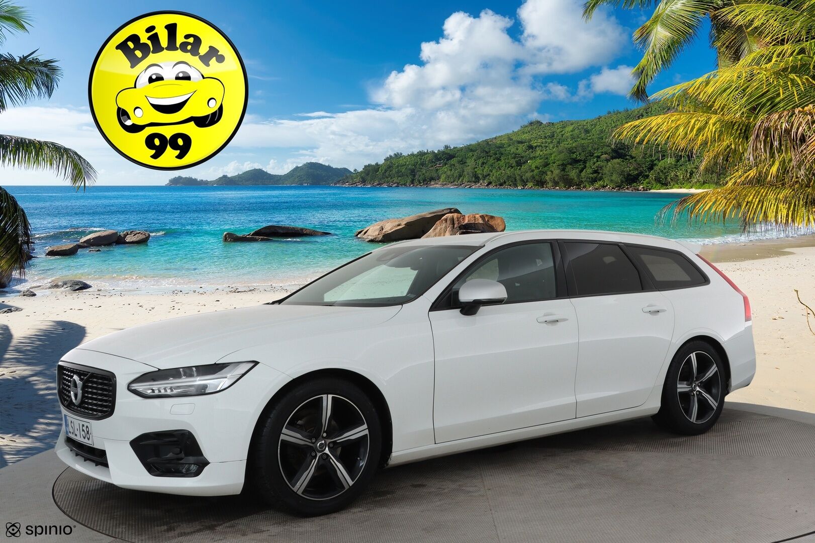Volvo V90 2018 D3 AWD R-Design **Webasto / Koukku / Adapt.Vakkari / Full-LED / Sporttipenkki Muistilla / P.Tutkat / Navi / Keyless** - Kahdet Renkaat