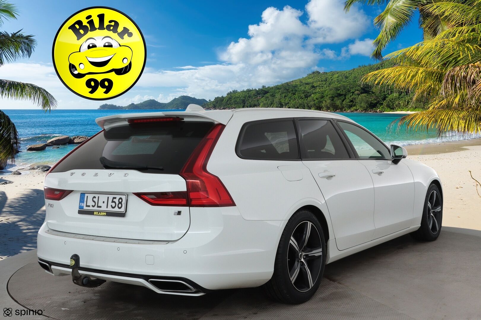 Volvo V90 2018 D3 AWD R-Design **Webasto / Koukku / Adapt.Vakkari / Full-LED / Sporttipenkki Muistilla / P.Tutkat / Navi / Keyless** - Kahdet Renkaat