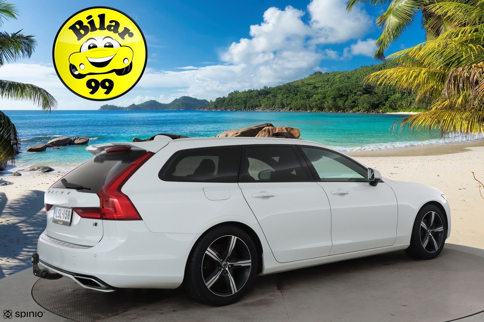 Volvo V90 2018 D3 AWD R-Design **Webasto / Koukku / Adapt.Vakkari / Full-LED / Sporttipenkki Muistilla / P.Tutkat / Navi / Keyless** - Kahdet Renkaat