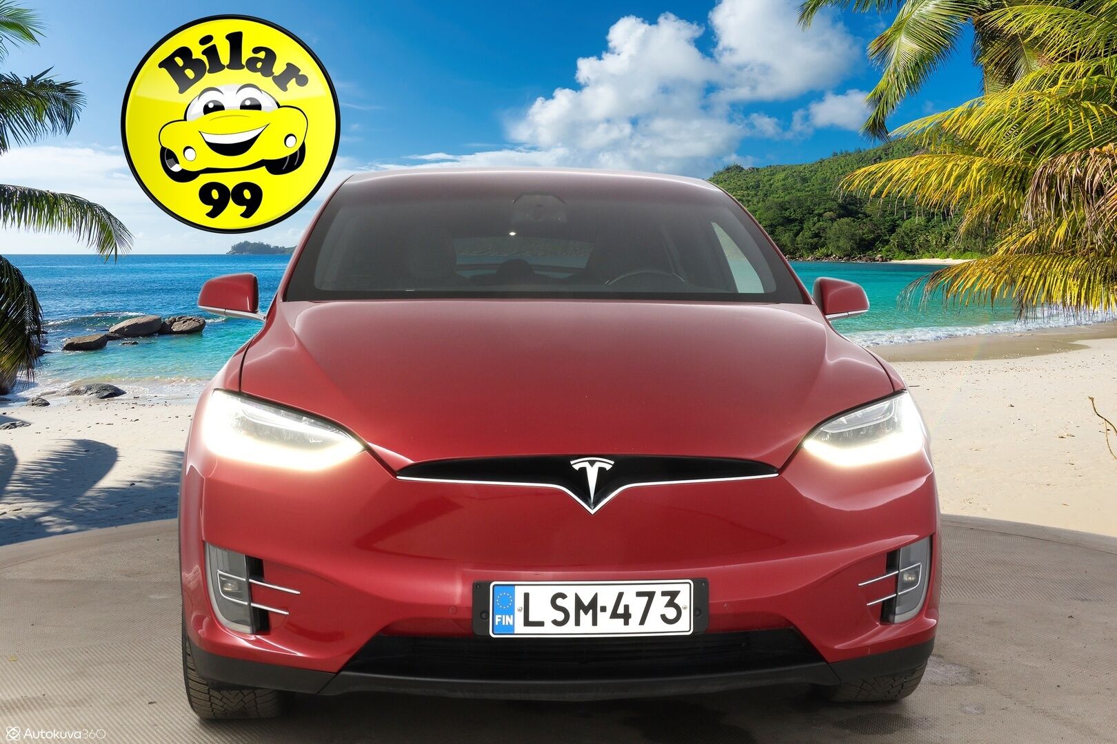 Tesla Model X 2017 100 D * Adapt. Cruise / Ilma-alusta / Mustat Nahat / P.Kamera / Kaistavahti / LED / Navi * - 3,99% KORKOTARJOUS TÄHÄN AUTOON 21.9. ASTI - * 100 D malli, tilava ja näyttävällä värillä oleva yksilö! *