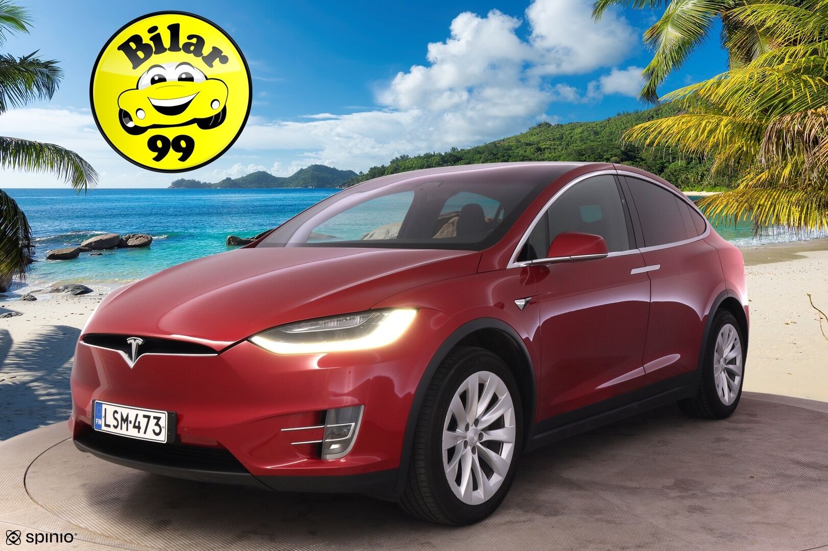 Tesla Model X 2017 100 D * Adapt. Cruise / Ilma-alusta / PTC / P.Kamera / Kaistavahti / LED / Navi * - * 100 D malli, tilava ja näyttävällä värillä oleva yksilö! *