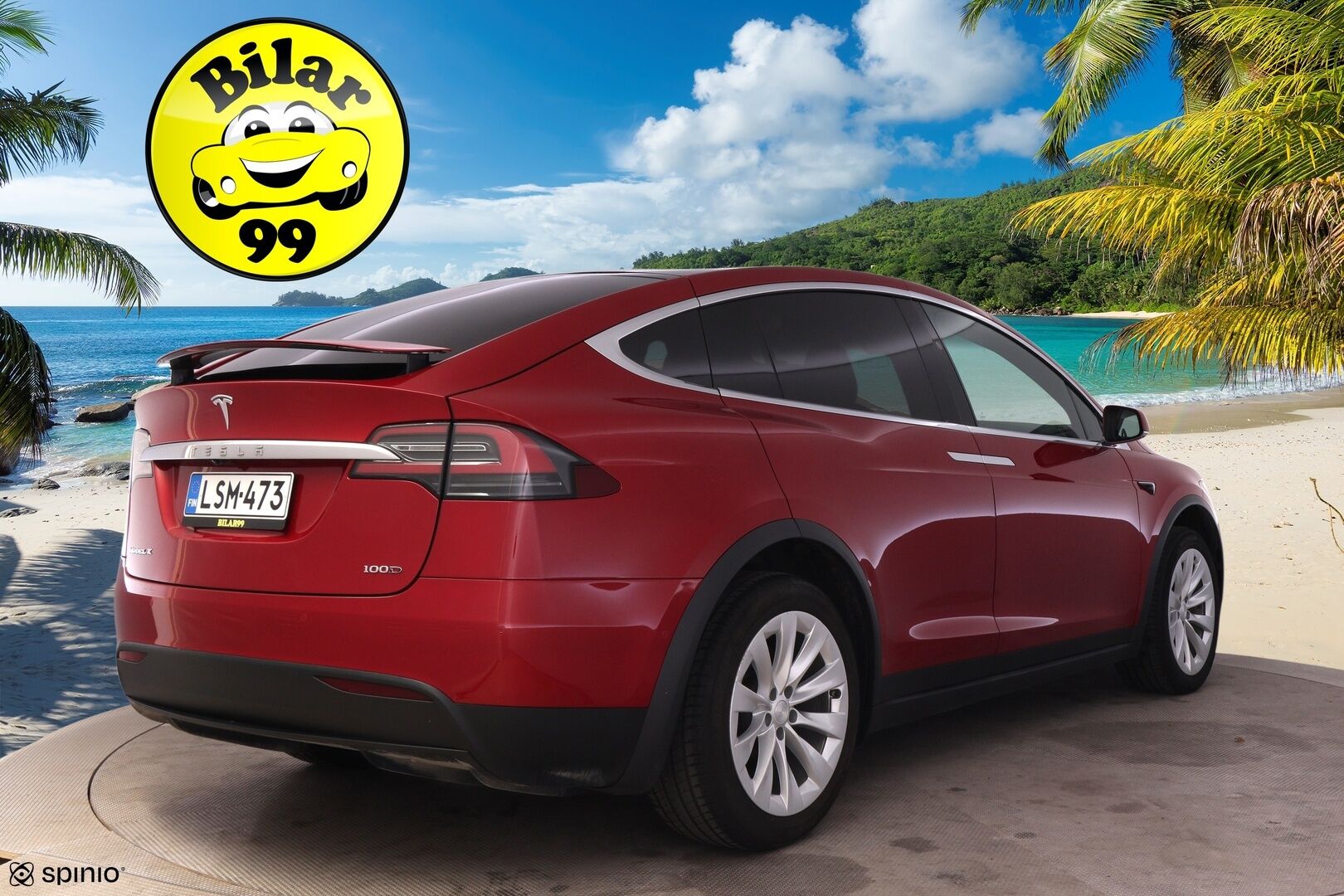 Tesla Model X 2017 100 D * Adapt. Cruise / Ilma-alusta / PTC / P.Kamera / Kaistavahti / LED / Navi * - * 100 D malli, tilava ja näyttävällä värillä oleva yksilö! *