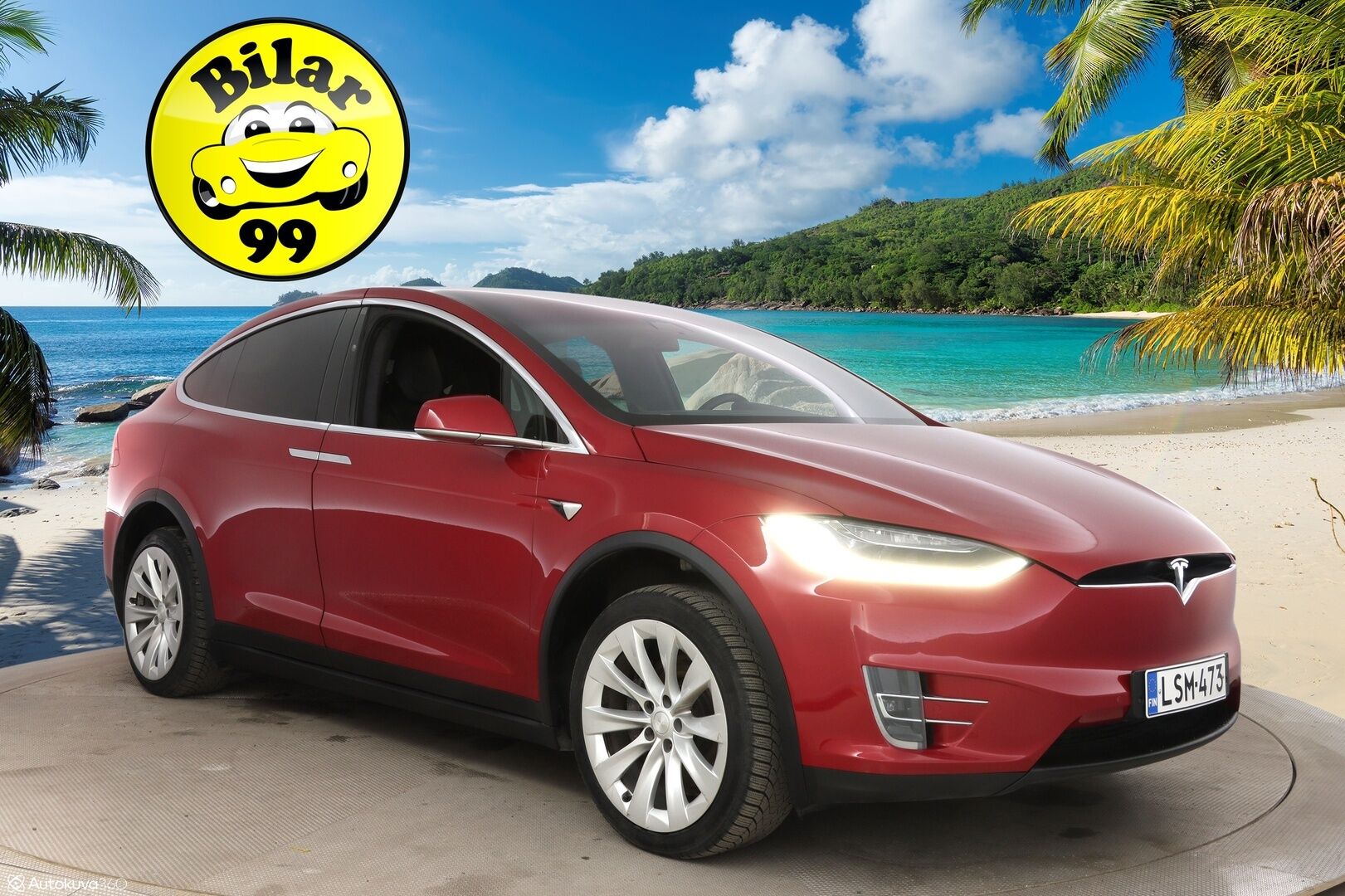 Tesla Model X 2017 100 D * Adapt. Cruise / Ilma-alusta / Mustat Nahat / P.Kamera / Kaistavahti / LED / Navi * - 3,99% KORKOTARJOUS TÄHÄN AUTOON 21.9. ASTI - * 100 D malli, tilava ja näyttävällä värillä oleva yksilö! *