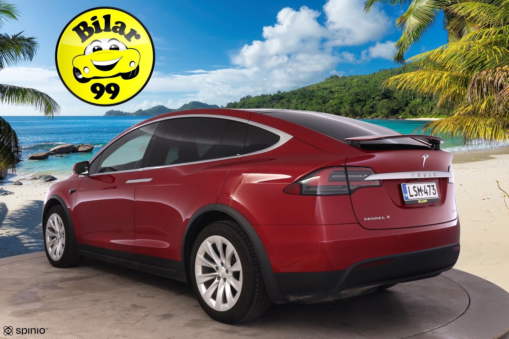 Tesla Model X 2017 100 D * Adapt. Cruise / Ilma-alusta / PTC / P.Kamera / Kaistavahti / LED / Navi * - * 100 D malli, tilava ja näyttävällä värillä oleva yksilö! *