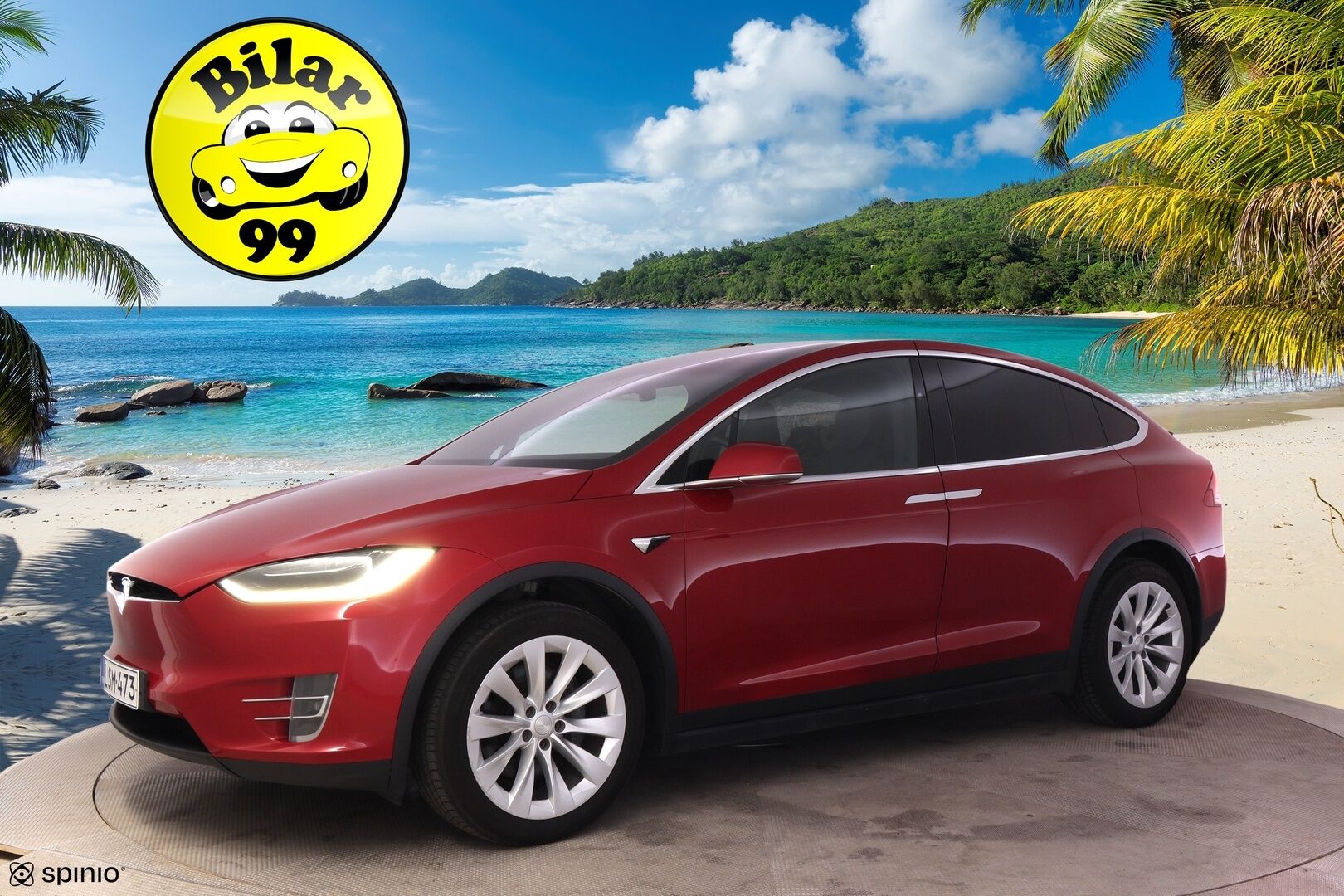 Tesla Model X 2017 100 D * Adapt. Cruise / Ilma-alusta / PTC / P.Kamera / Kaistavahti / LED / Navi * - * 100 D malli, tilava ja näyttävällä värillä oleva yksilö! *