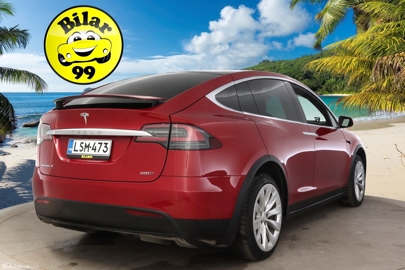 Tesla Model X 2017 100 D * Adapt. Cruise / Ilma-alusta / Mustat Nahat / P.Kamera / Kaistavahti / LED / Navi * - 3,99% KORKOTARJOUS TÄHÄN AUTOON 21.9. ASTI - * 100 D malli, tilava ja näyttävällä värillä oleva yksilö! *