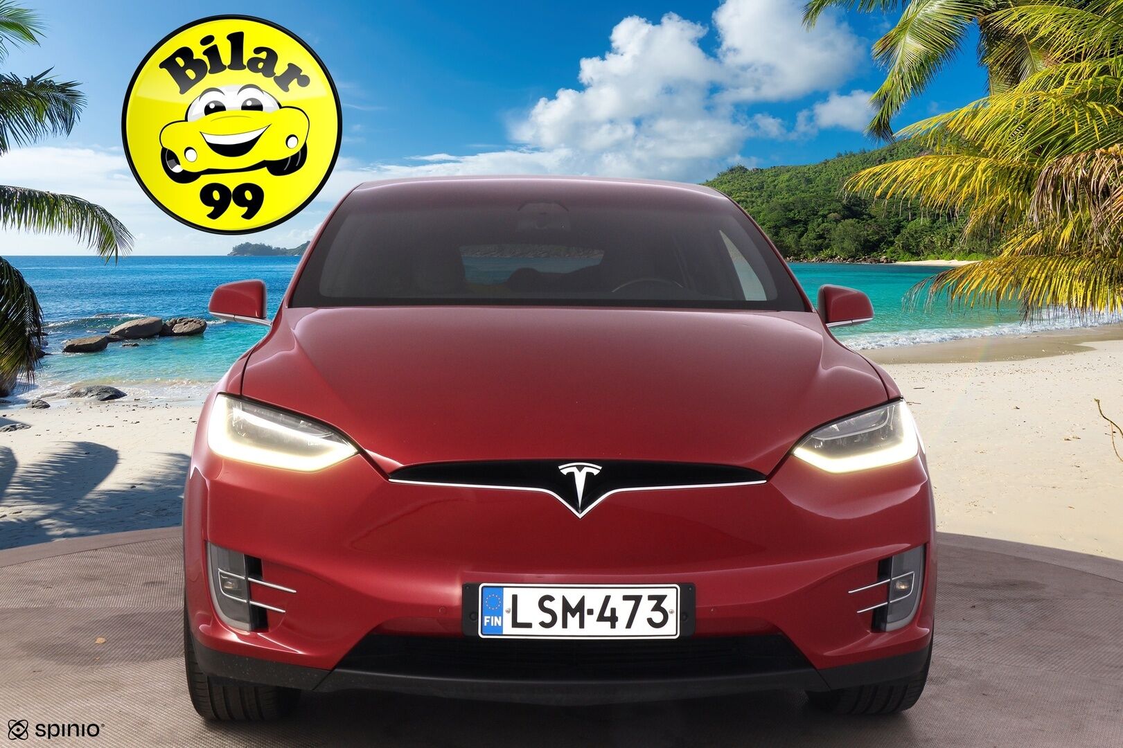 Tesla Model X 2017 100 D * Adapt. Cruise / Ilma-alusta / PTC / P.Kamera / Kaistavahti / LED / Navi * - * 100 D malli, tilava ja näyttävällä värillä oleva yksilö! *