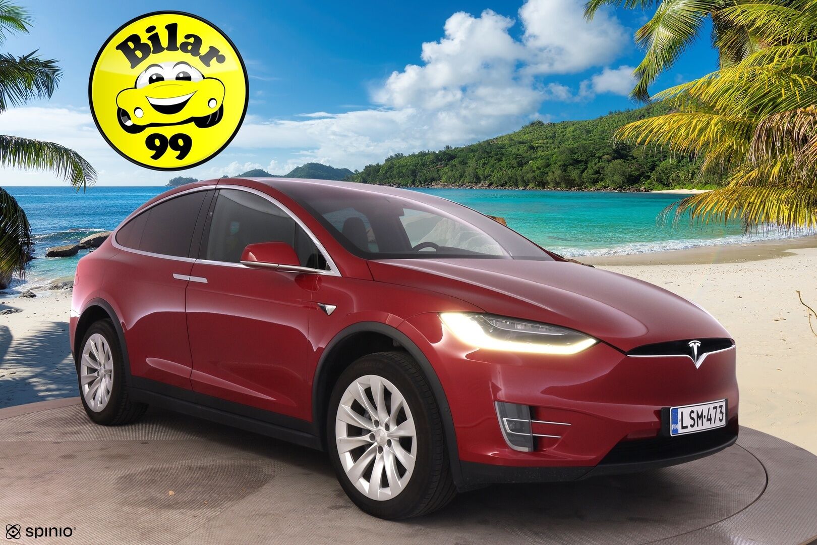 Tesla Model X 2017 100 D * Adapt. Cruise / Ilma-alusta / PTC / P.Kamera / Kaistavahti / LED / Navi * - * 100 D malli, tilava ja näyttävällä värillä oleva yksilö! *