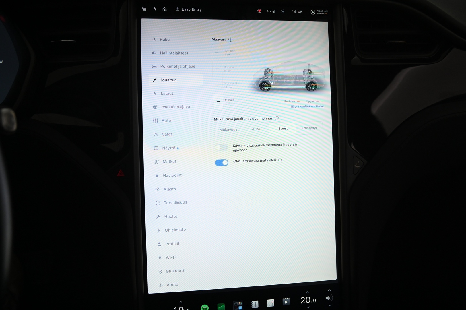 Tesla Model S 2020 Long Raven AWD Raven - | CCS-päivitys tehty | 21" Turbine | Intel Atom | Ilma-alusta | Premium Audio | 2x Alumiinivanteet renkailla |