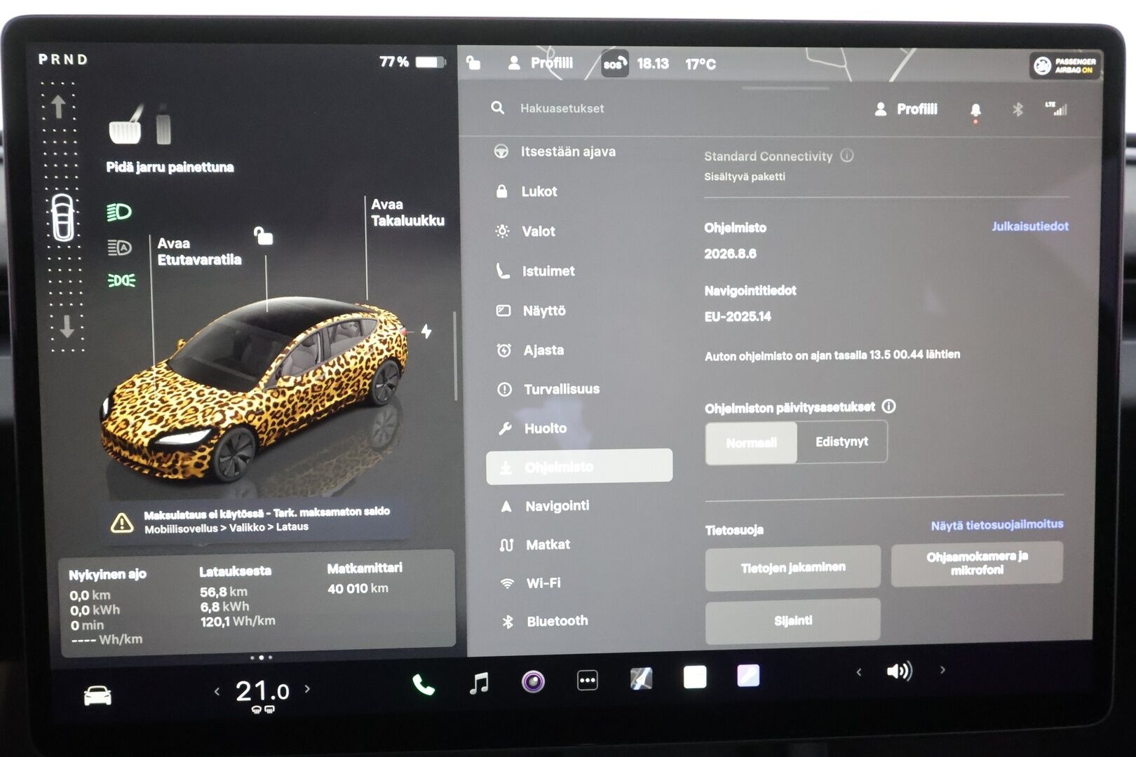 Tesla Model 3 2024 RWD Highland - | ILP | Lasikatto | ACC | Matrix-LED | P.Kamera | Ilmastoitu Muistipenkki | Navi | Kaistavahti | Keyless | 1-om Suomi-auto | 2x Latauskaapelit | Kahdet renkaat |