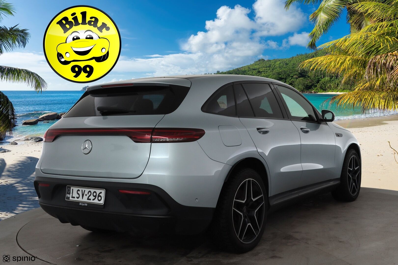 Mercedes-Benz EQC 2023 400 4MATIC Business AMG * Distronic+ / HUD / 360° / Muistipenkit / Multibeam / Midline / Lasikattoluukku / Widescreen * - Kahdet renkaat aluvanteilla