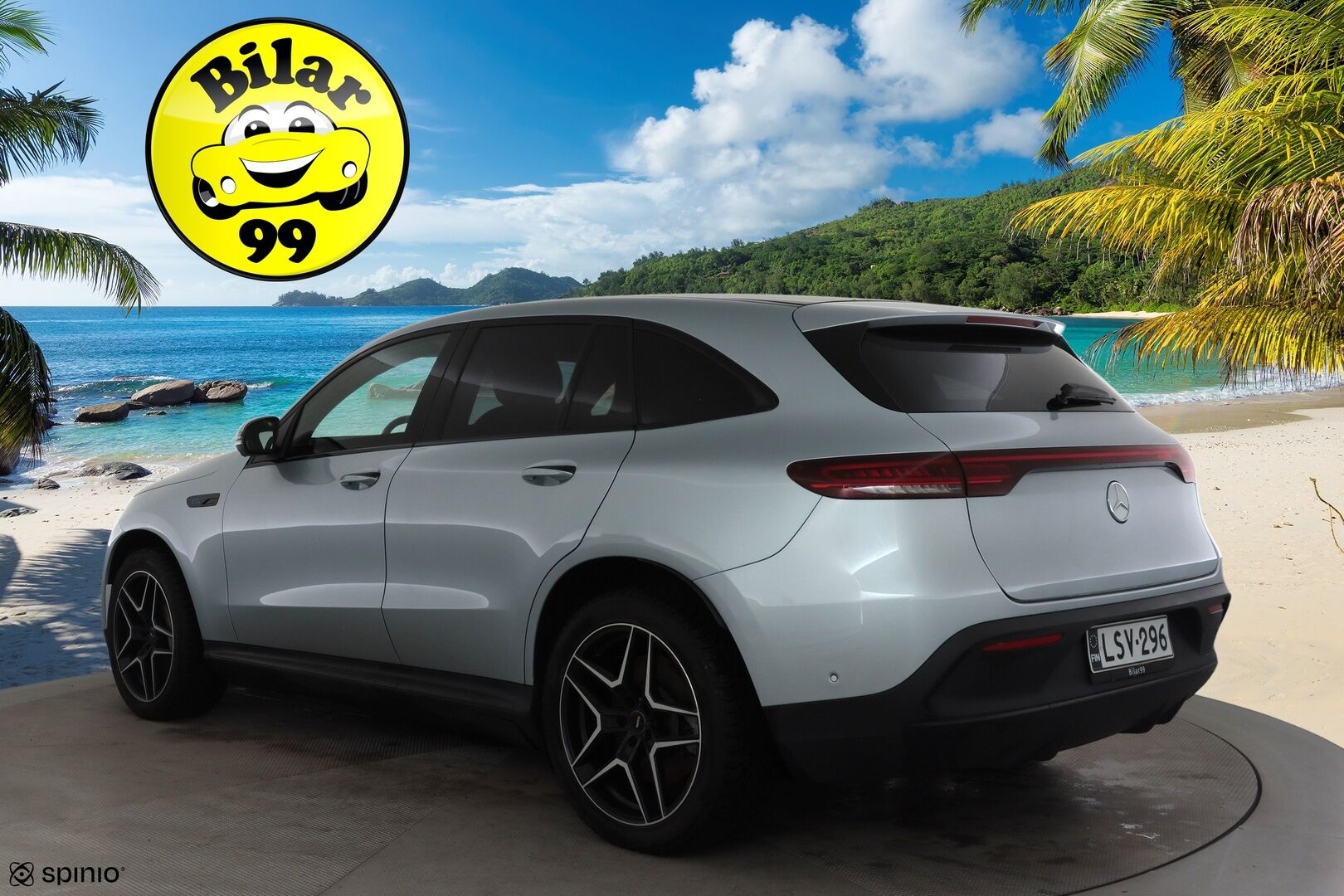 Mercedes-Benz EQC 2023 400 4MATIC Business AMG * Distronic+ / HUD / 360° / Muistipenkit / Multibeam / Midline / Lasikattoluukku / Widescreen * - Kahdet renkaat aluvanteilla