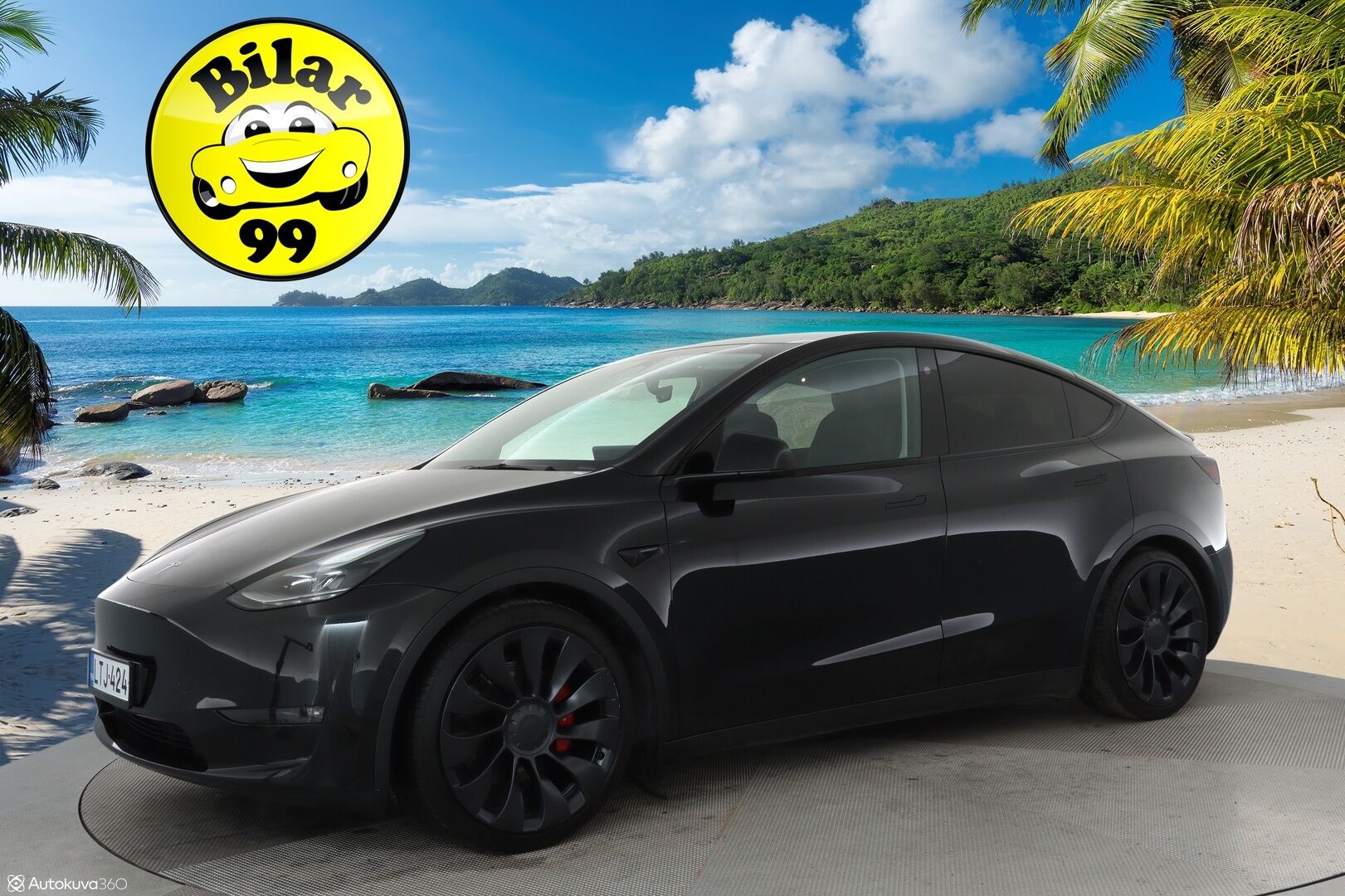 Tesla Model Y 2022 Performance ** Lasikatto / Lämpöpumppu / Koukku / Matrix-LED / P.Kamera / Muistipenkki / Premium Audio / Navi ** - 3,99 % KORKOTARJOUS TÄHÄN AUTOON - 2x Renkaat / Akku Kuntotarkistettu!