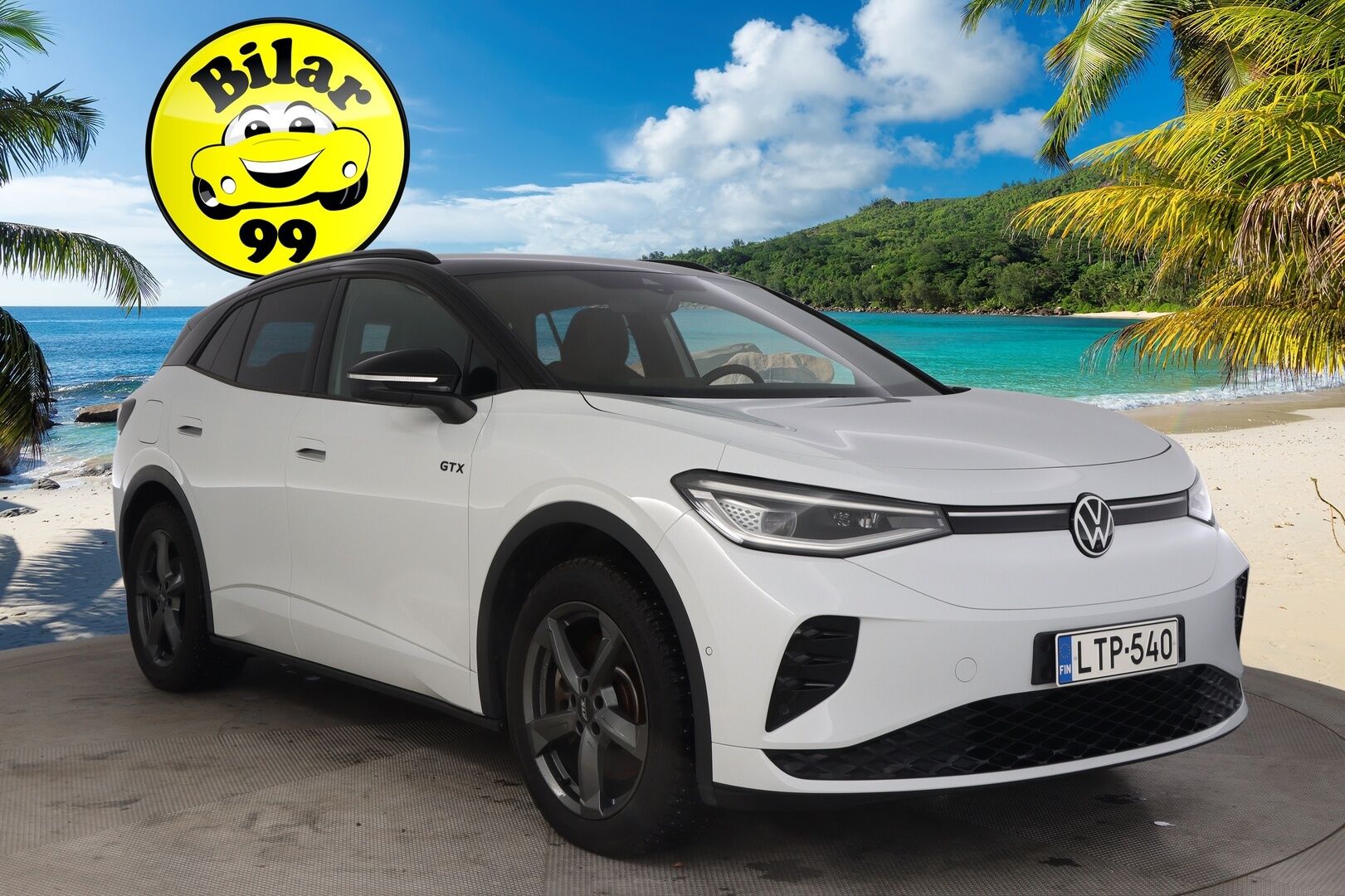 VOLKSWAGEN ID.4 2023 GTX Dual Motor 220kW * ACC / 360° / ILP / Koukku / IQ.Light / Sähköluukku / Navi / KeylessGo * - Akku kuntotarkastettu / Kahdet renkaat aluvanteilla / Merkkihuollettu