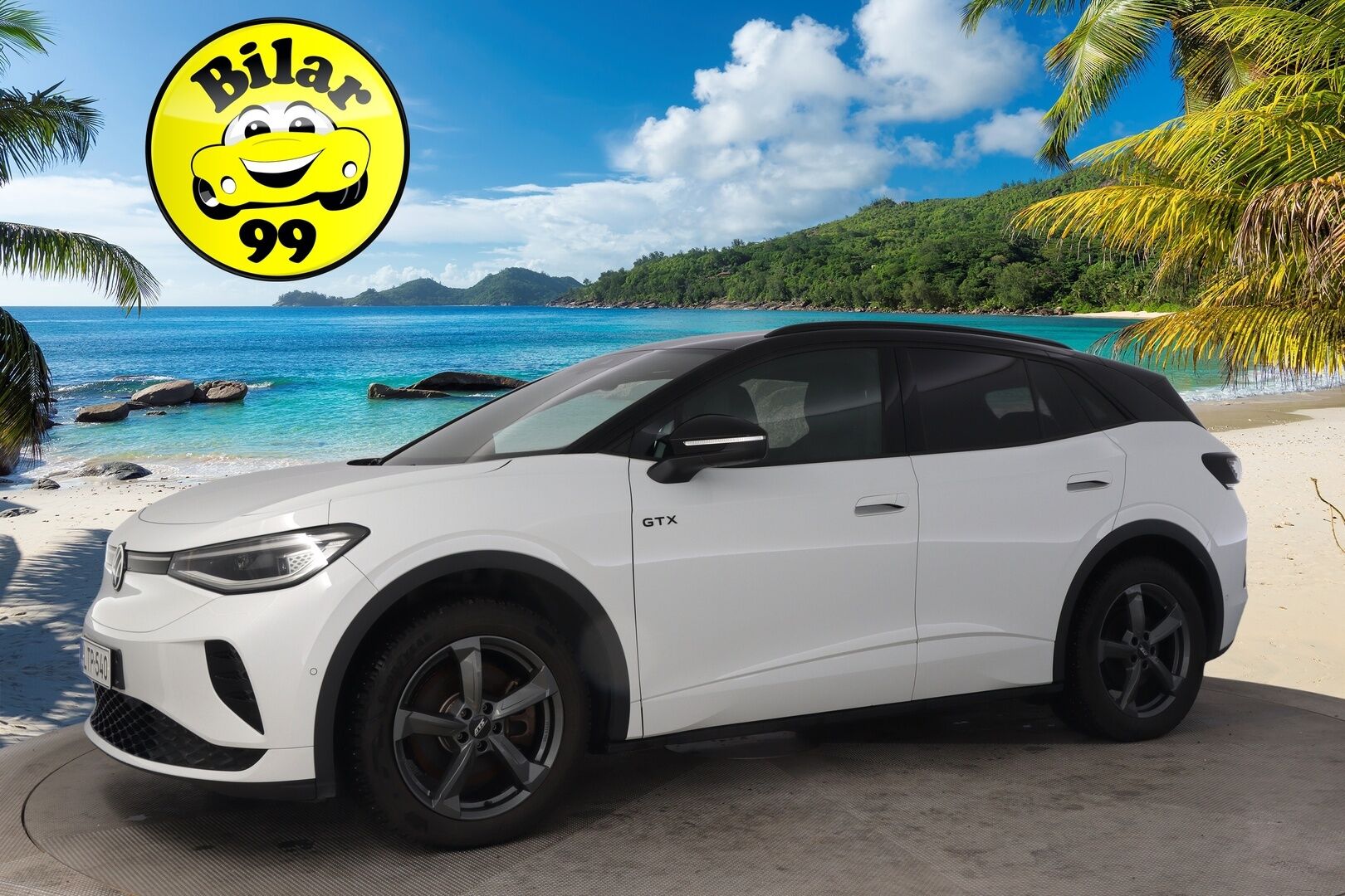 VOLKSWAGEN ID.4 2023 GTX Dual Motor 220kW * ACC / 360° / ILP / Koukku / IQ.Light / Sähköluukku / Navi / KeylessGo * - Akku kuntotarkastettu / Kahdet renkaat aluvanteilla / Merkkihuollettu