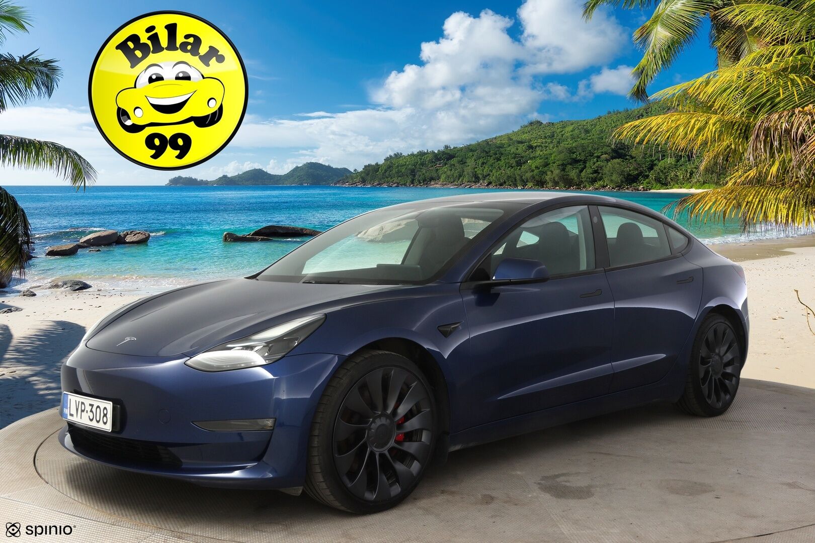 Tesla Model 3 2023 Performance * Lasikatto / Mustat nahat / Adapt.Vakkari / P-kamera * - 3,99 % KORKOTARJOUS TÄHÄN AUTOON 31.8. ASTI! - * Komealla värillä, 2x renkailla ja vanteilla oleva pikku kilsanen Perffi! *