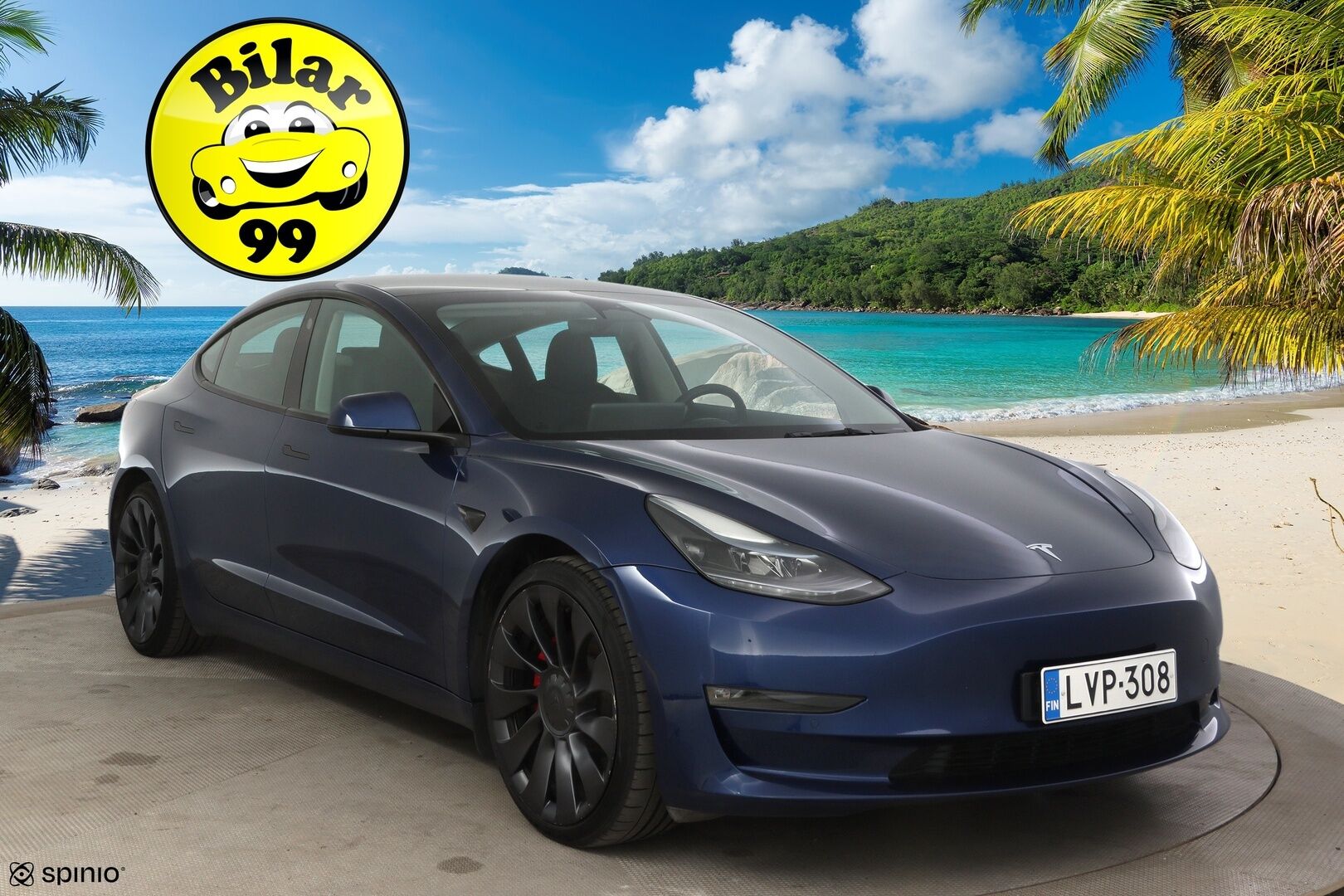 Tesla Model 3 2023 Performance * Lasikatto / Mustat nahat / Adapt.Vakkari / P-kamera * - 3,99 % KORKOTARJOUS TÄHÄN AUTOON 31.8. ASTI! - * Komealla värillä, 2x renkailla ja vanteilla oleva pikku kilsanen Perffi! *