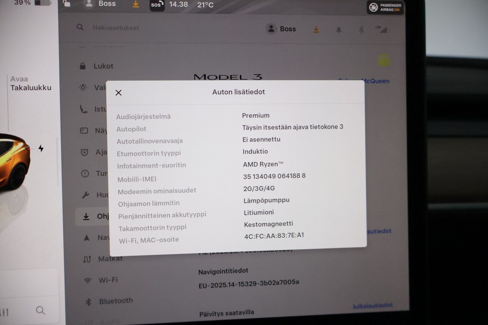 Tesla Model 3 2023 Performance * Lasikatto / Mustat nahat / Adapt.Vakkari / P-kamera * - 3,99 % KORKOTARJOUS TÄHÄN AUTOON 31.8. ASTI! - * Komealla värillä, 2x renkailla ja vanteilla oleva pikku kilsanen Perffi! *