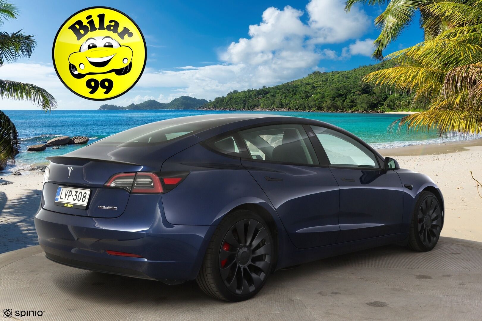 Tesla Model 3 2023 Performance * Lasikatto / Mustat nahat / Adapt.Vakkari / P-kamera * - 3,99 % KORKOTARJOUS TÄHÄN AUTOON 31.8. ASTI! - * Komealla värillä, 2x renkailla ja vanteilla oleva pikku kilsanen Perffi! *