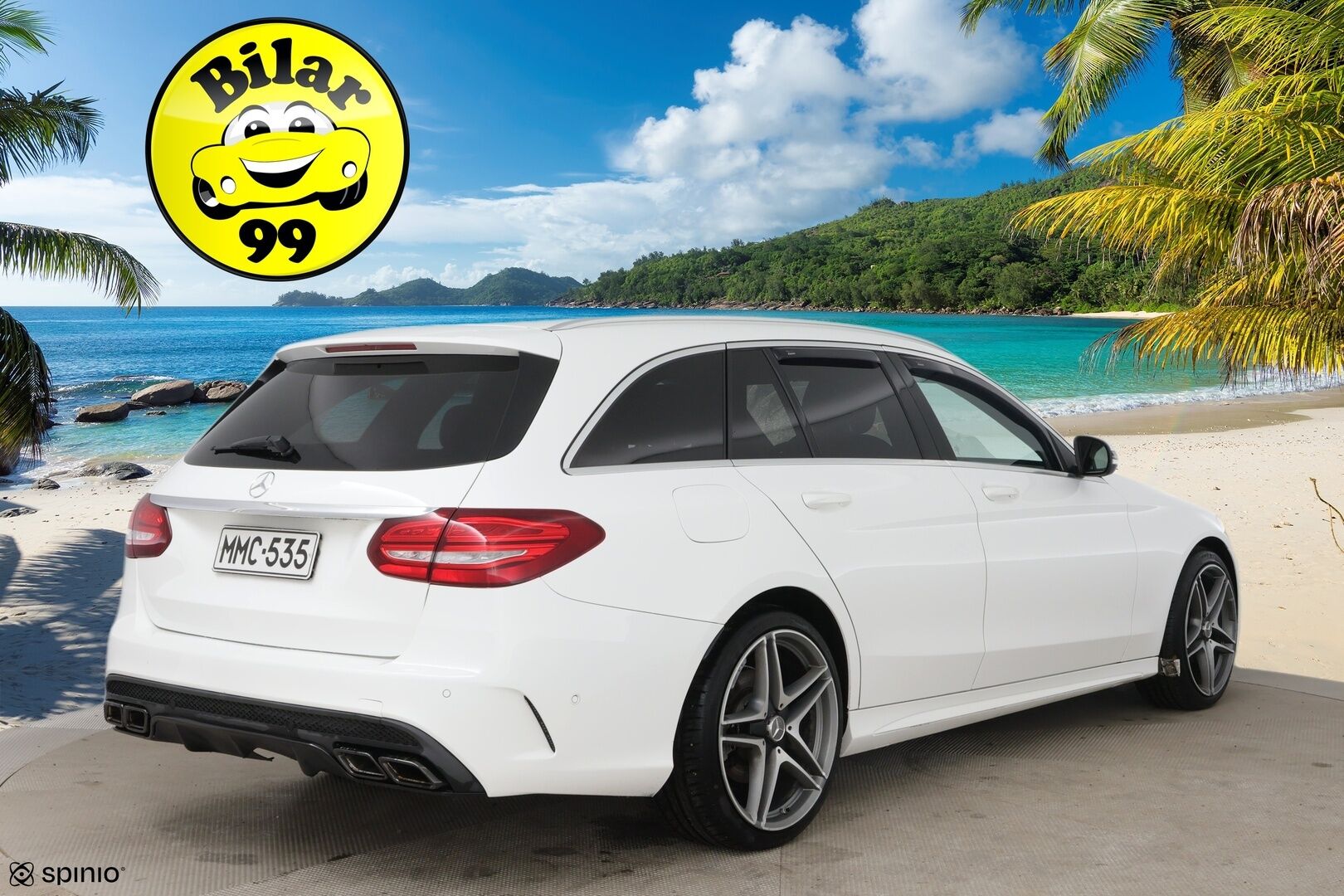 Mercedes-Benz C 2016 220 d T 4Matic A AMG Premium Edition * Webasto / Burmester / LED-High Perf / Koukku / P.tutkat / Sportnahat * - Kahdet renkaat aluvanteilla 