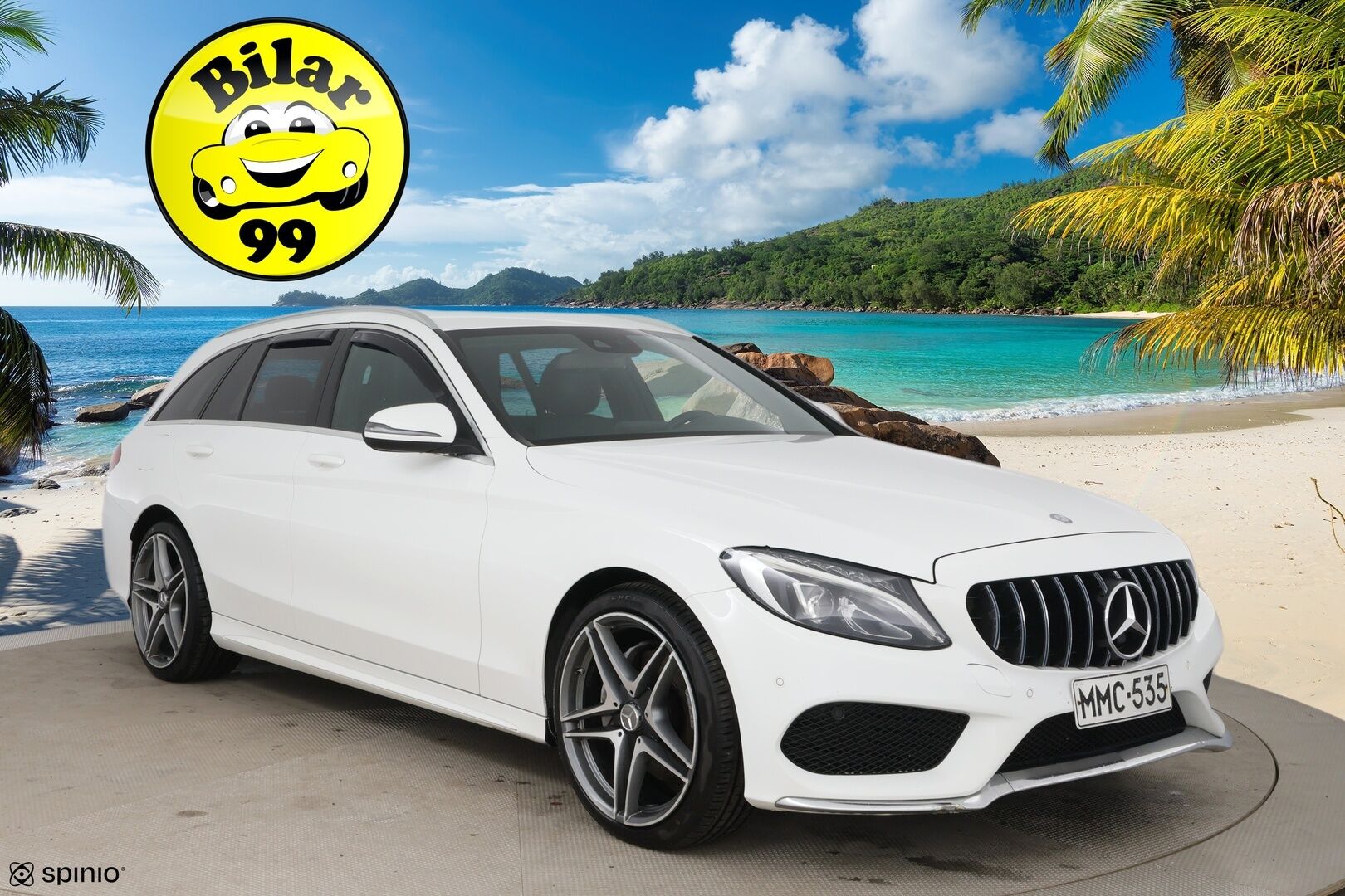 Mercedes-Benz C 2016 220 d T 4Matic A AMG Premium Edition * Webasto / Burmester / LED-High Perf / Koukku / P.tutkat / Sportnahat * - Kahdet renkaat aluvanteilla 