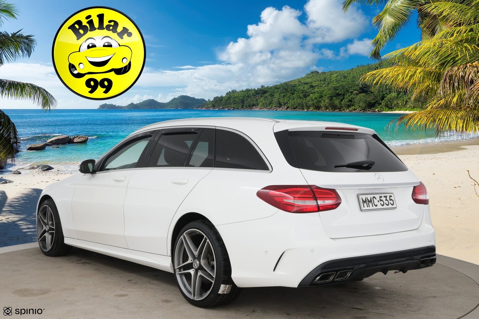 Mercedes-Benz C 2016 220 d T 4Matic A AMG Premium Edition * Webasto / Burmester / LED-High Perf / Koukku / P.tutkat / Sportnahat * - Kahdet renkaat aluvanteilla 