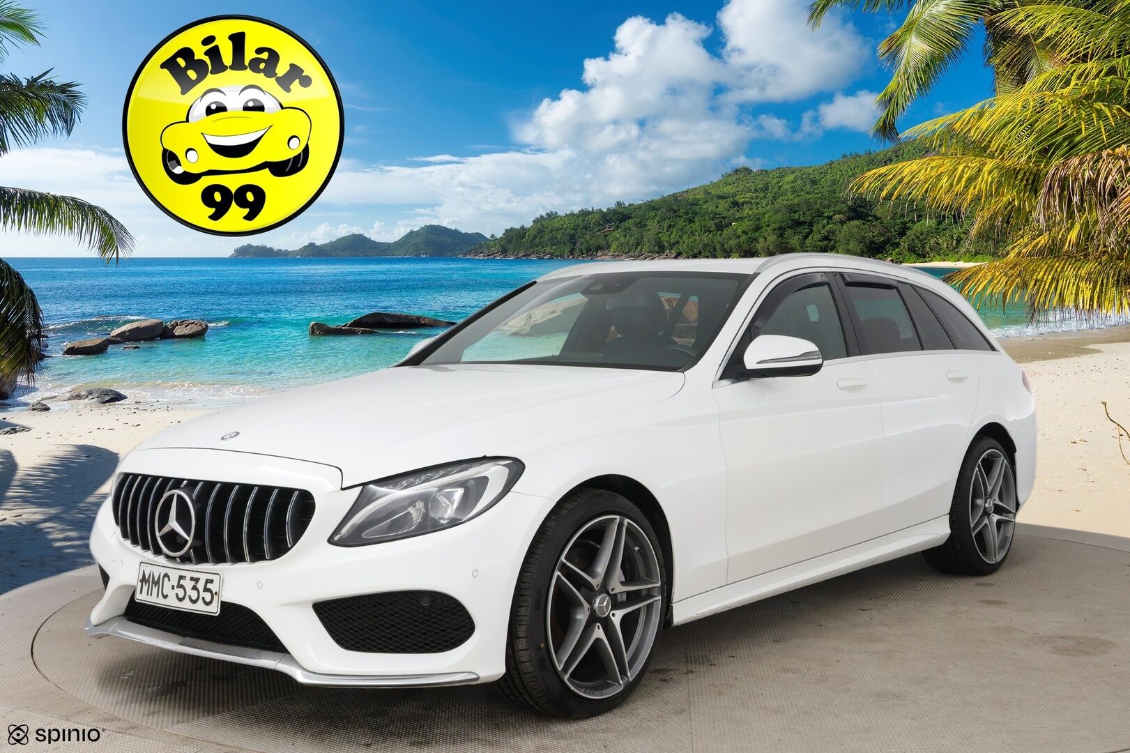 Mercedes-Benz C 2016 220 d T 4Matic A AMG Premium Edition * Webasto / Burmester / LED-High Perf / Koukku / P.tutkat / Sportnahat * - Kahdet renkaat aluvanteilla 