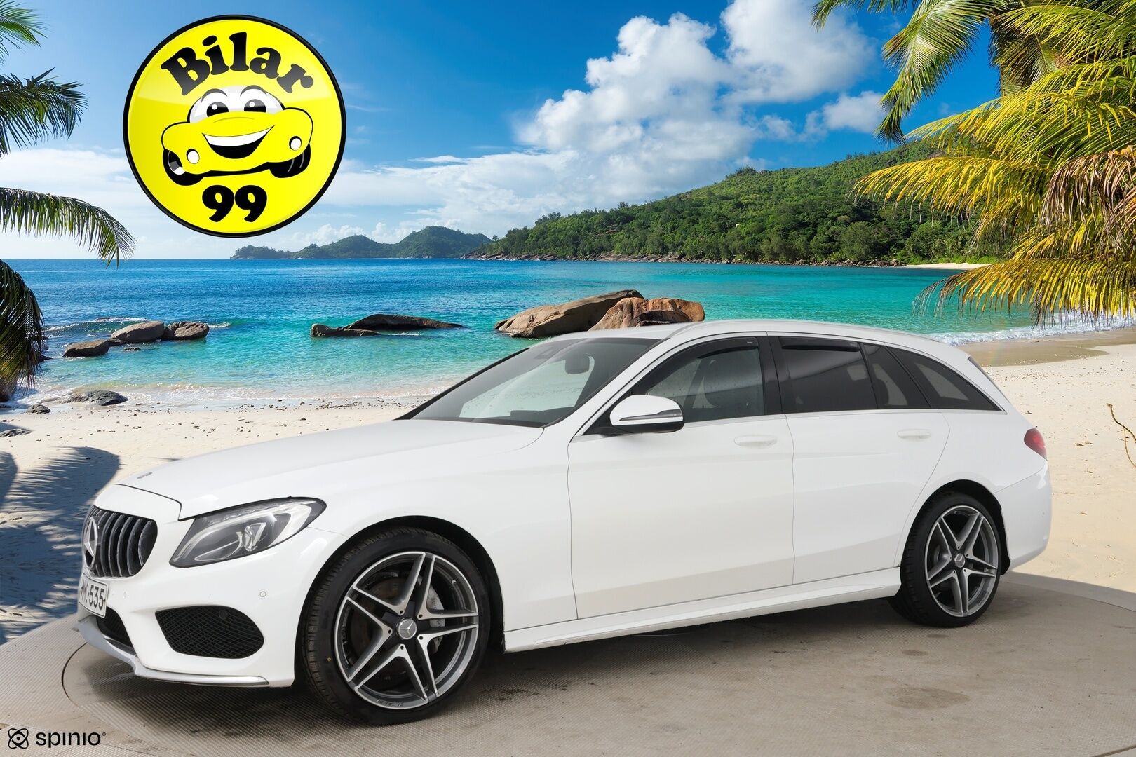 Mercedes-Benz C 2016 220 d T 4Matic A AMG Premium Edition * Webasto / Burmester / LED-High Perf / Koukku / P.tutkat / Sportnahat * - Kahdet renkaat aluvanteilla 