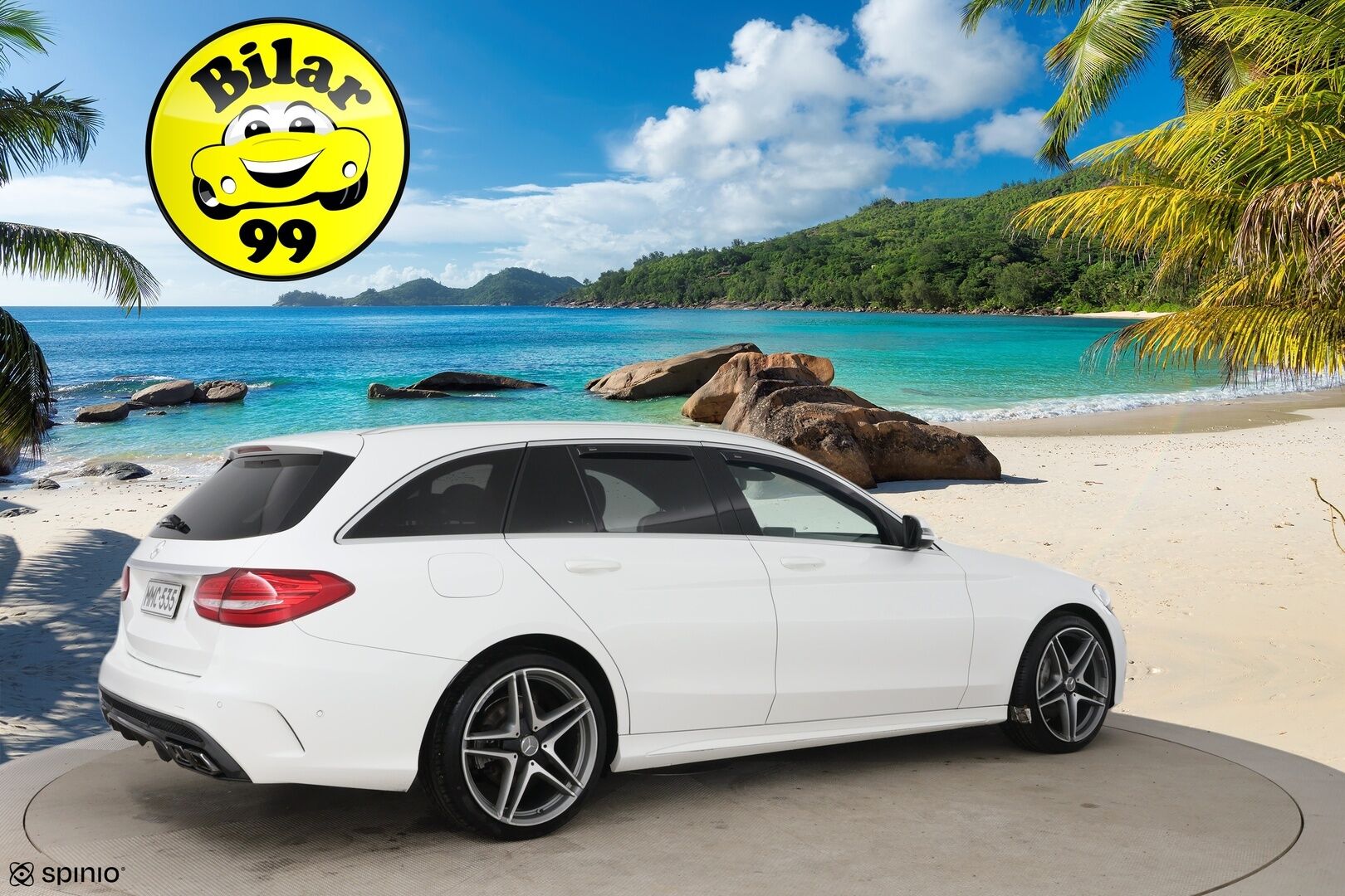 Mercedes-Benz C 2016 220 d T 4Matic A AMG Premium Edition * Webasto / Burmester / LED-High Perf / Koukku / P.tutkat / Sportnahat * - Kahdet renkaat aluvanteilla 