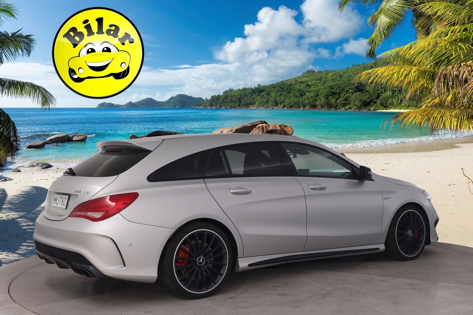 Mercedes-Benz CLA 45 AMG 2015 4Matic A Shooting Brake - Performance penkit & Putkisto | DTR Pro | Harman&Kardon | Panorama | Muistipenkit | Polar silver-magno Erikoisväri! | Night-paketti | Navi | P*Kamera | Suomi-auto | 2X renkaat&vanteet
