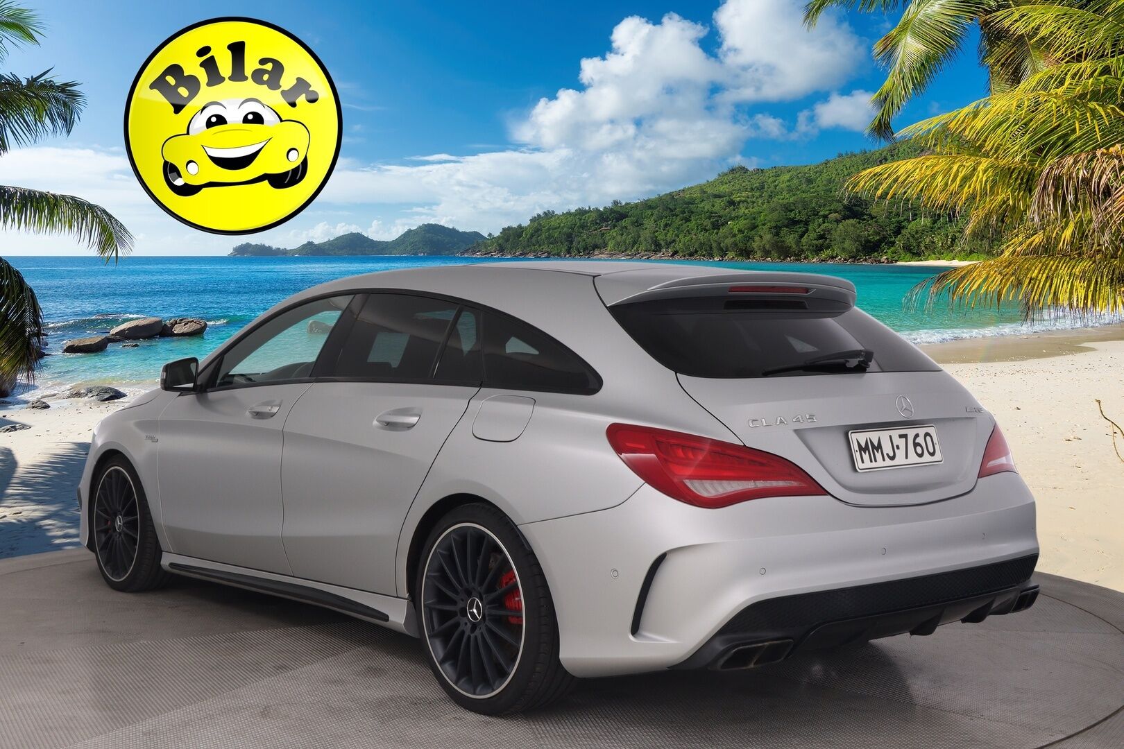 Mercedes-Benz CLA 45 AMG 2015 4Matic A Shooting Brake - Performance penkit & Putkisto | DTR Pro | Harman&Kardon | Panorama | Muistipenkit | Polar silver-magno Erikoisväri! | Night-paketti | Navi | P*Kamera | Suomi-auto | 2X renkaat&vanteet