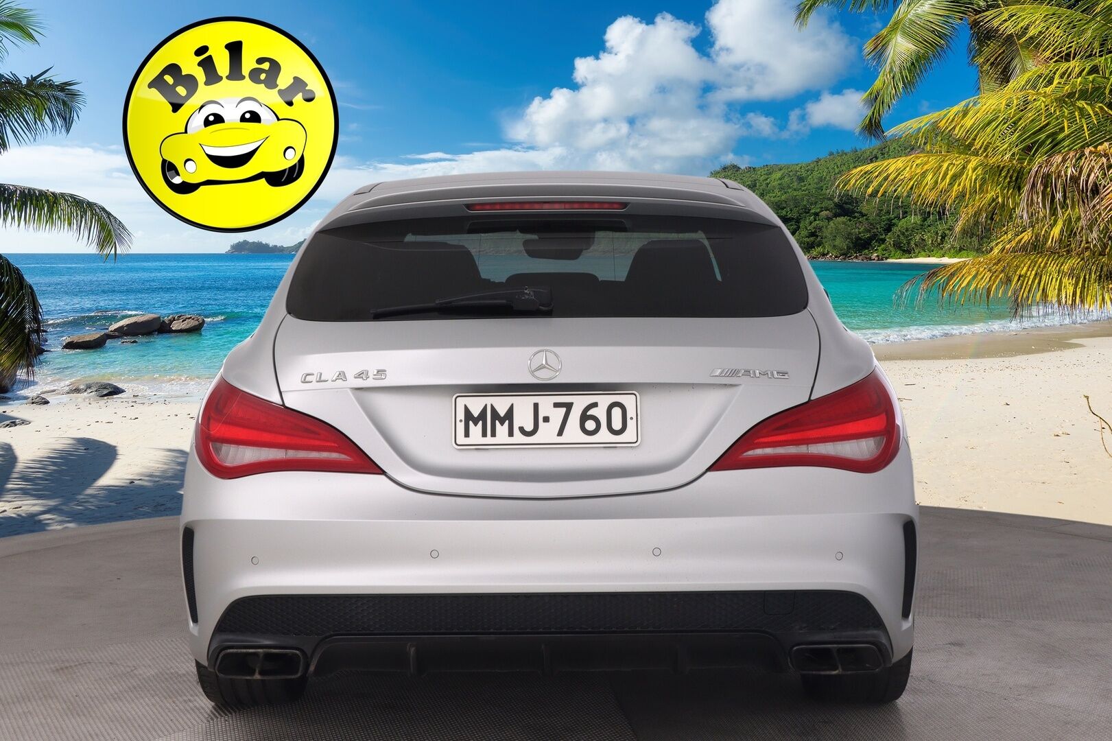 Mercedes-Benz CLA 45 AMG 2015 4Matic A Shooting Brake - Performance penkit & Putkisto | DTR Pro | Harman&Kardon | Panorama | Muistipenkit | Polar silver-magno Erikoisväri! | Night-paketti | Navi | P*Kamera | Suomi-auto | 2X renkaat&vanteet