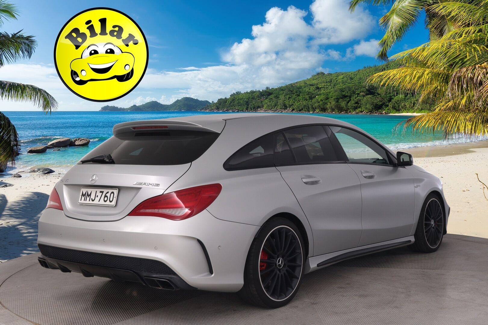 Mercedes-Benz CLA 45 AMG 2015 4Matic A Shooting Brake - Performance penkit & Putkisto | DTR Pro | Harman&Kardon | Panorama | Muistipenkit | Polar silver-magno Erikoisväri! | Night-paketti | Navi | P*Kamera | Suomi-auto | 2X renkaat&vanteet