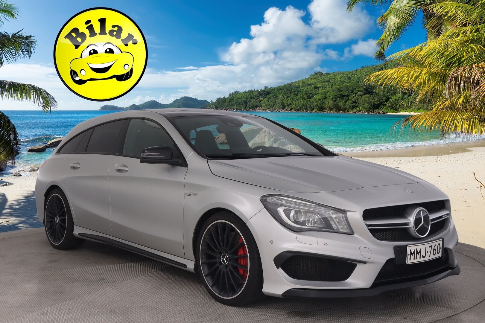Mercedes-Benz CLA 45 AMG 2015 4Matic A Shooting Brake - Performance penkit & Putkisto | DTR Pro | Harman&Kardon | Panorama | Muistipenkit | Polar silver-magno Erikoisväri! | Night-paketti | Navi | P*Kamera | Suomi-auto | 2X renkaat&vanteet