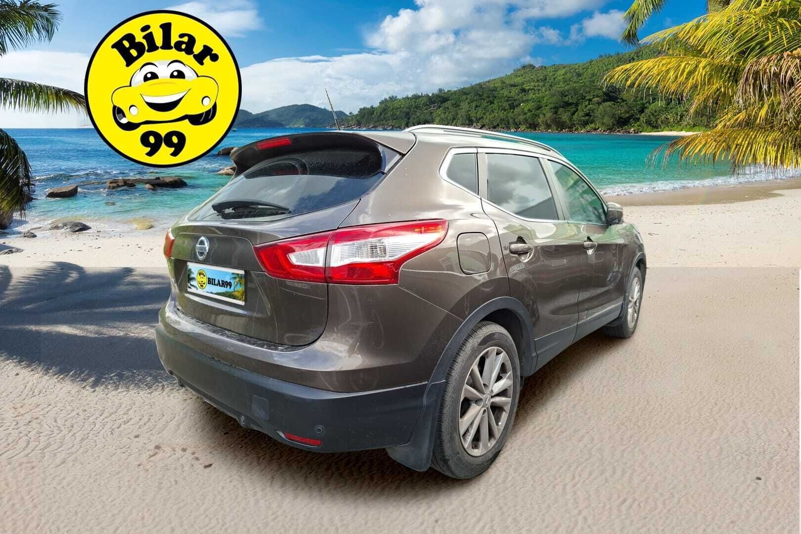 Nissan Qashqai 2015 DIG-T 115 Business 360 2WD 6M/T E6 Leather / Kaistavahti / 360 kamera / Navi / BLIS / Keyless - Suomi-auto hyvällä huoltohistorialla! / Lohkolämmitin / 2x renkaat aluvantein
