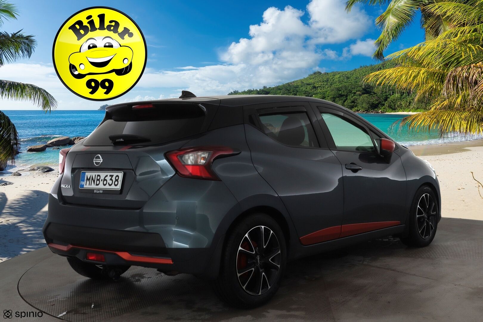 Nissan Micra 2017 dCi 90 S/S Tekna AVM 5M/T Int Pack Orange Ext Pack Ultimate 4 * Webasto / LED / 360 / kaistavahti / Navi / Keyless * - Suomi-auto / Kahdet renkaat aluvanteilla