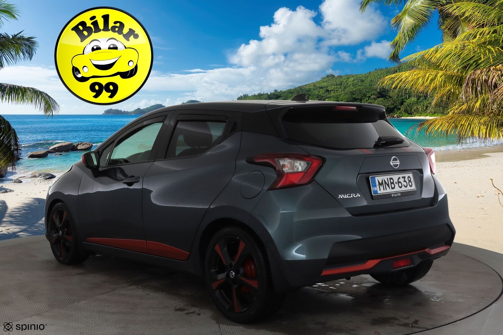 Nissan Micra 2017 dCi 90 S/S Tekna AVM 5M/T Int Pack Orange Ext Pack Ultimate 4 * Webasto / LED / 360 / kaistavahti / Navi / Keyless * - Suomi-auto / Kahdet renkaat aluvanteilla